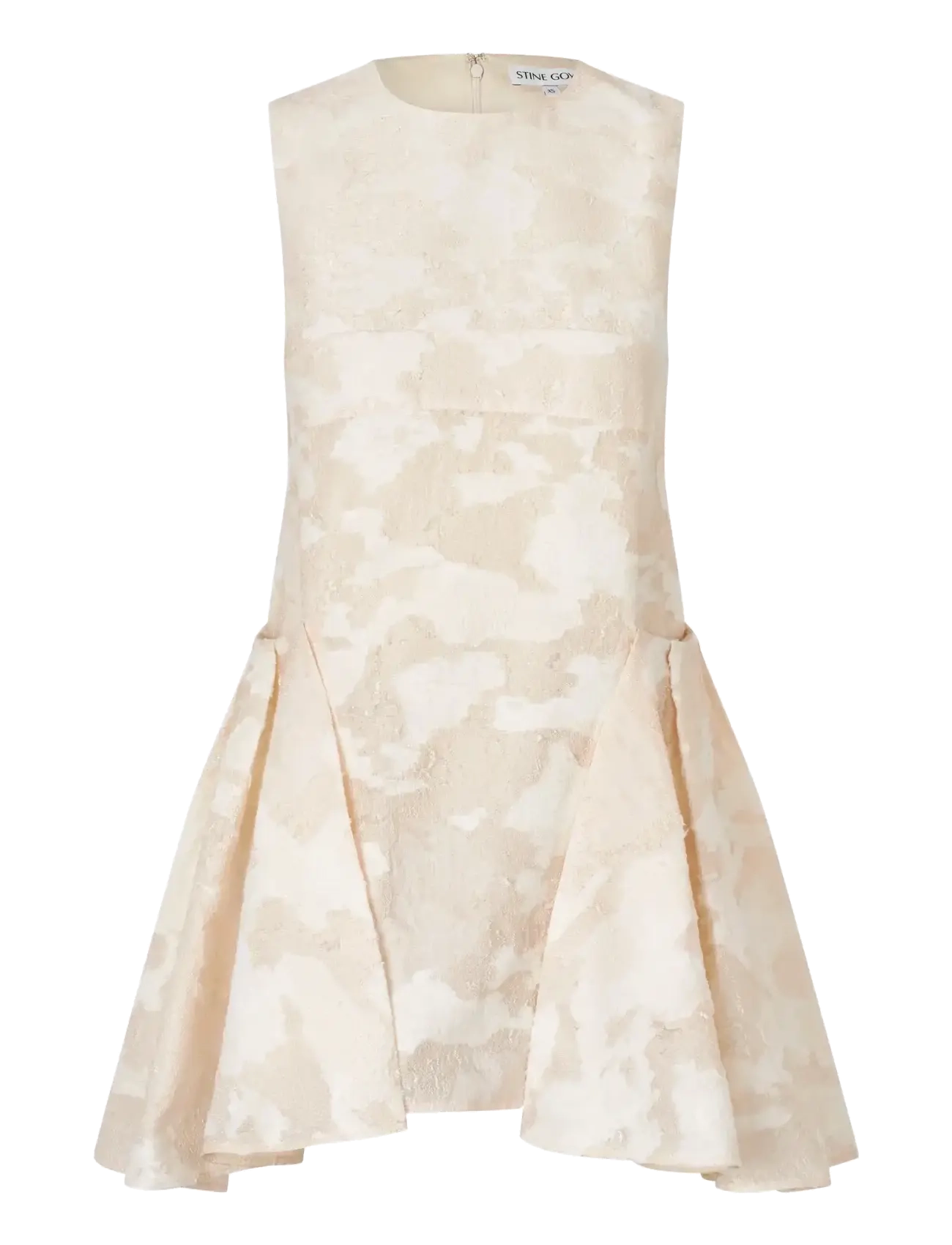 STINE GOYA 2442 Airy Jacquard, Romantic Ruffli Cream - M - Damen