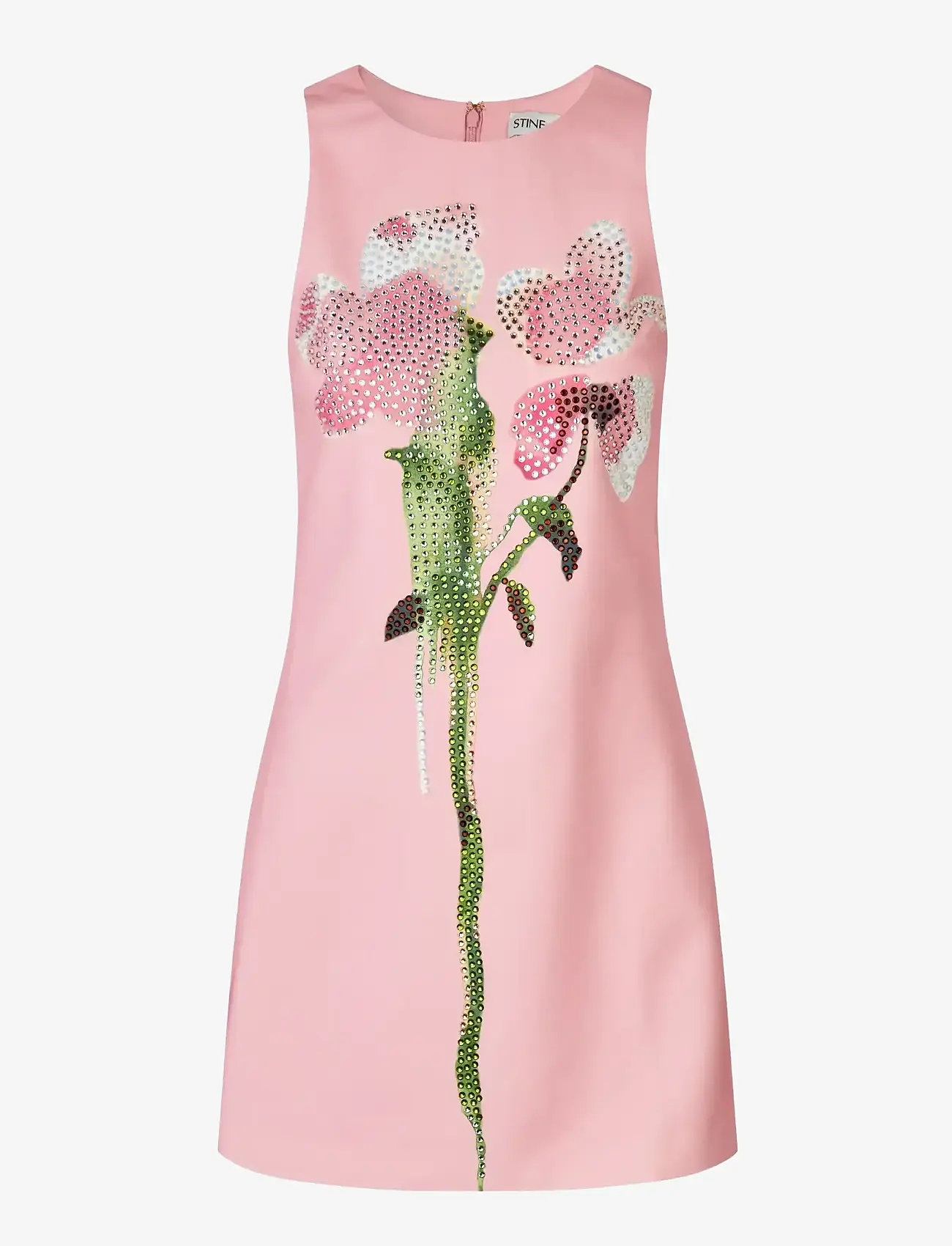 STINE GOYA - 2443 Heavy Bonded Crepe, Garter Min - korta klänningar - melting flowers - 1