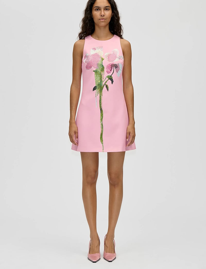 STINE GOYA - 2443 Heavy Bonded Crepe, Garter Min - korta klänningar - melting flowers - 0