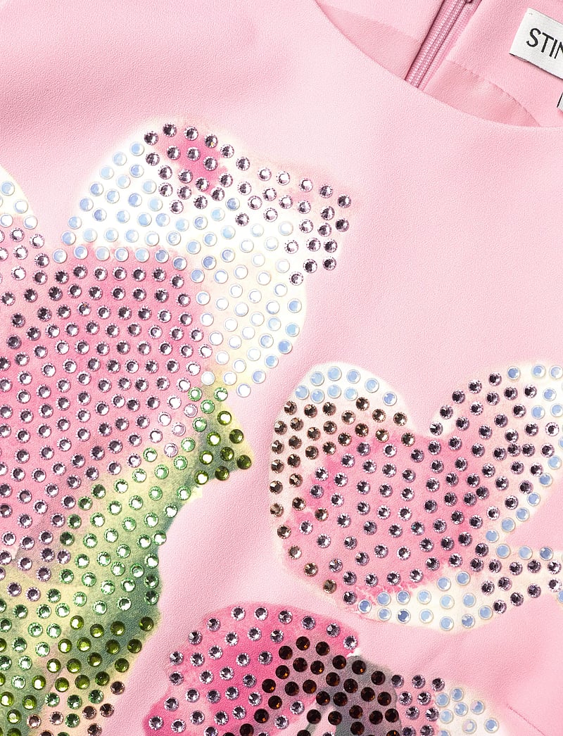 STINE GOYA - 2443 Heavy Bonded Crepe, Garter Min - korta klänningar - melting flowers - 4