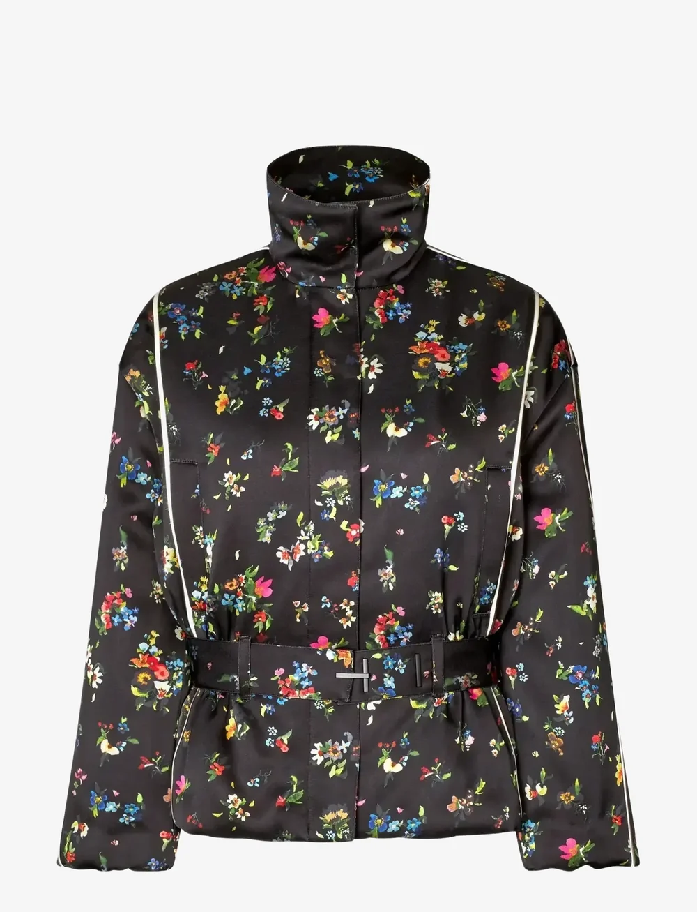 STINE GOYA - 2407 Satin Ruffle, Cinched Aviator - utilityjackor - magnolia garden - 1