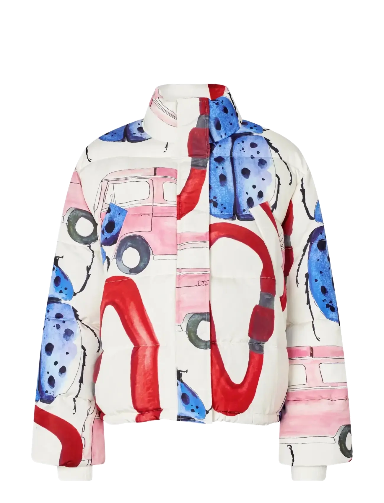 STINE GOYA 2424 Printed Tech, Long Sleeve Puff - Gefütterte & Daunenjacken - CAMP STINE GOYA / cream