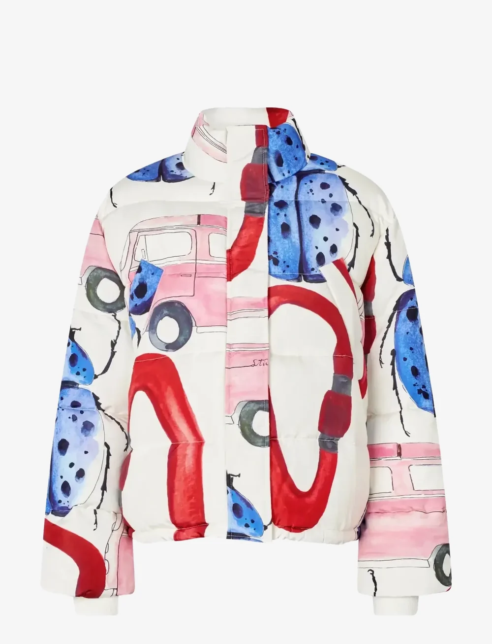 STINE GOYA - 2424 Printed Tech, Long Sleeve Puff - forede jakker - camp stine goya - 1