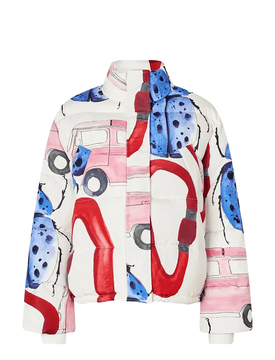 STINE GOYA - 2424 Printed Tech, Long Sleeve Puff - virsjakas ar dūnu pildījumu un polsterējumu - camp stine goya - 1