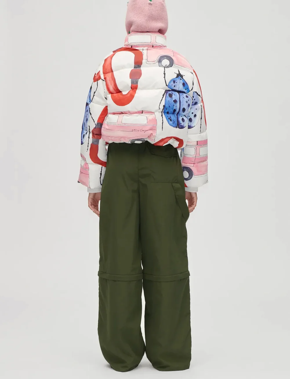 STINE GOYA - 2424 Printed Tech, Long Sleeve Puff - forede jakker - camp stine goya - 3