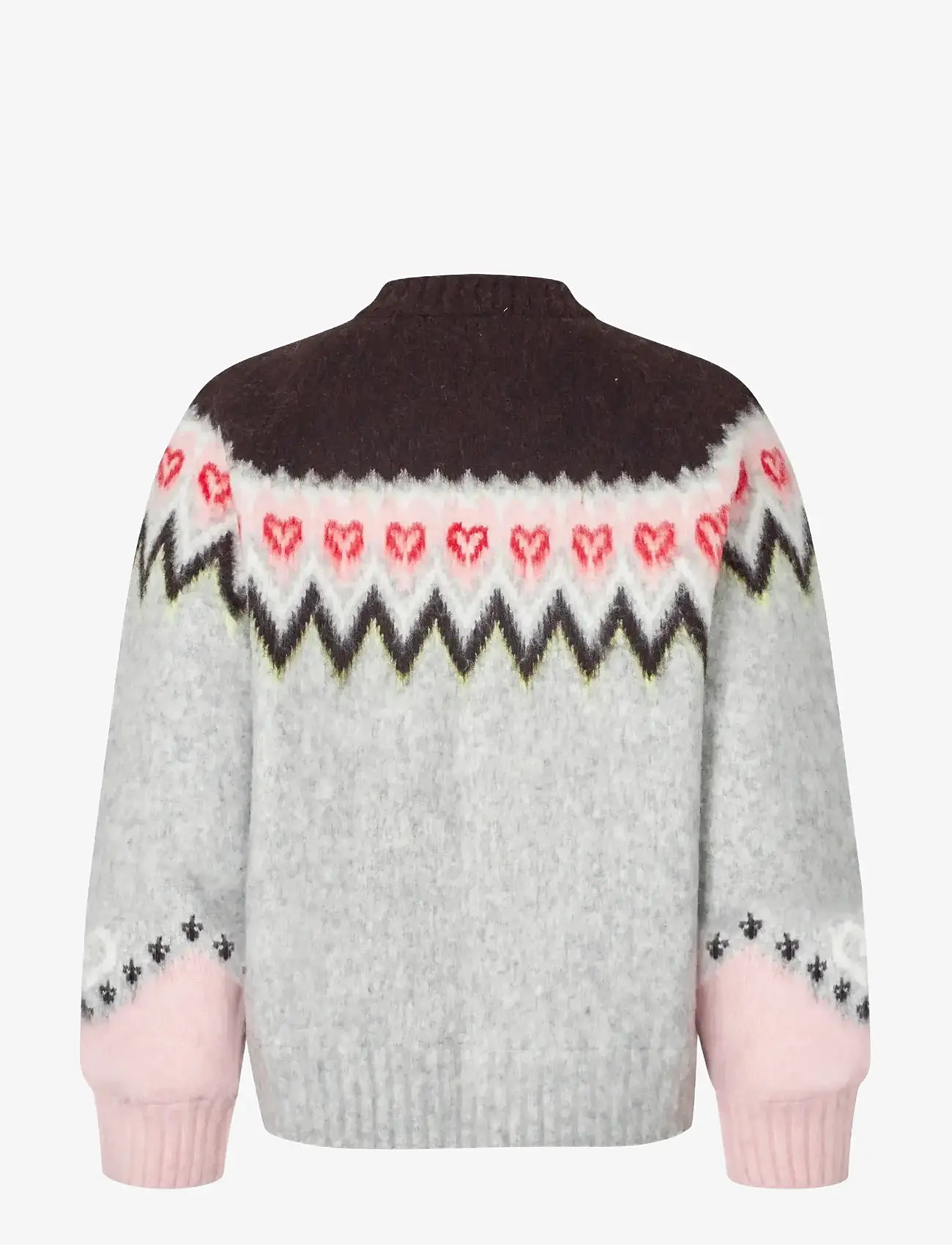 STINE GOYA - 2422 Brushed Jacquard, Raglan Bombe - kardiganid - fairisle - 1