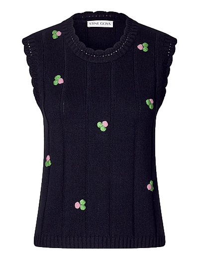 2359 Midweight Wool, Bubble Knit Ve - Strikveste