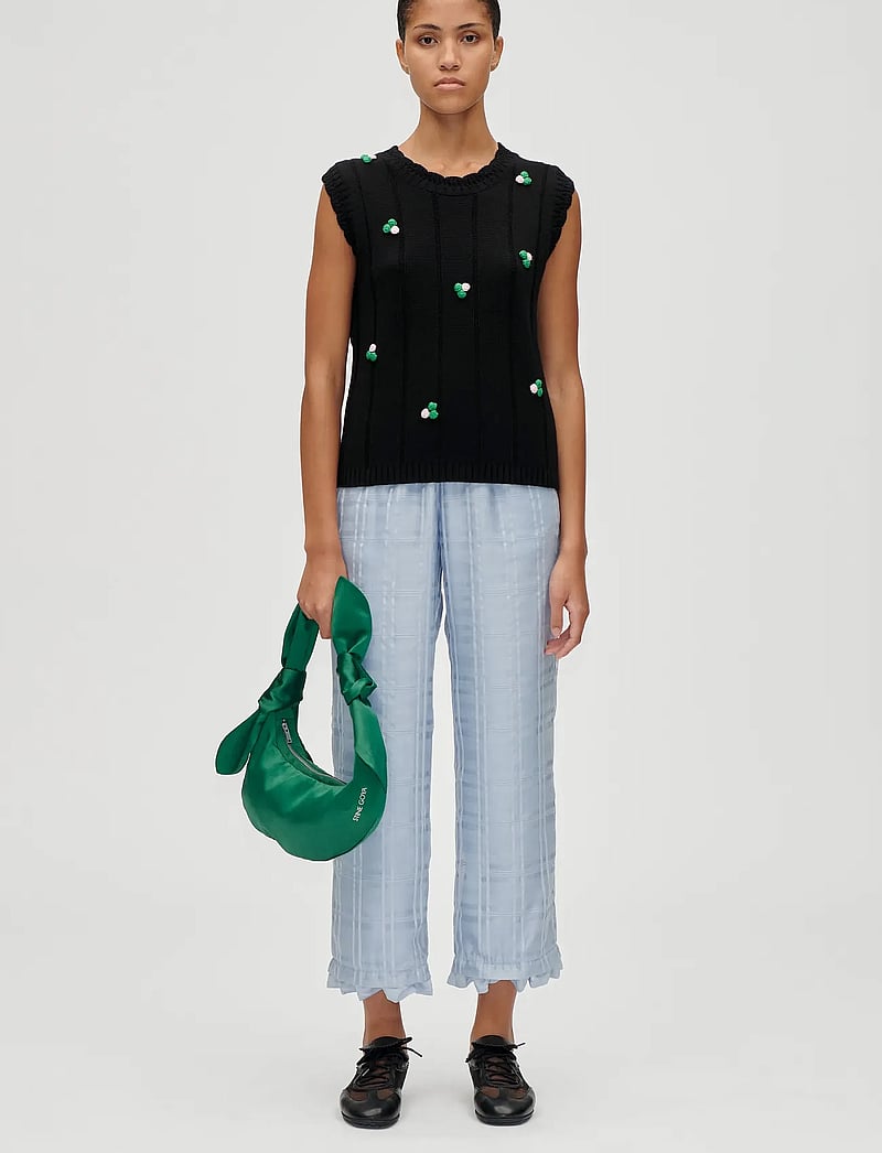 STINE GOYA - 2359 Midweight Wool, Bubble Knit Ve - kootud vestid - black - 0