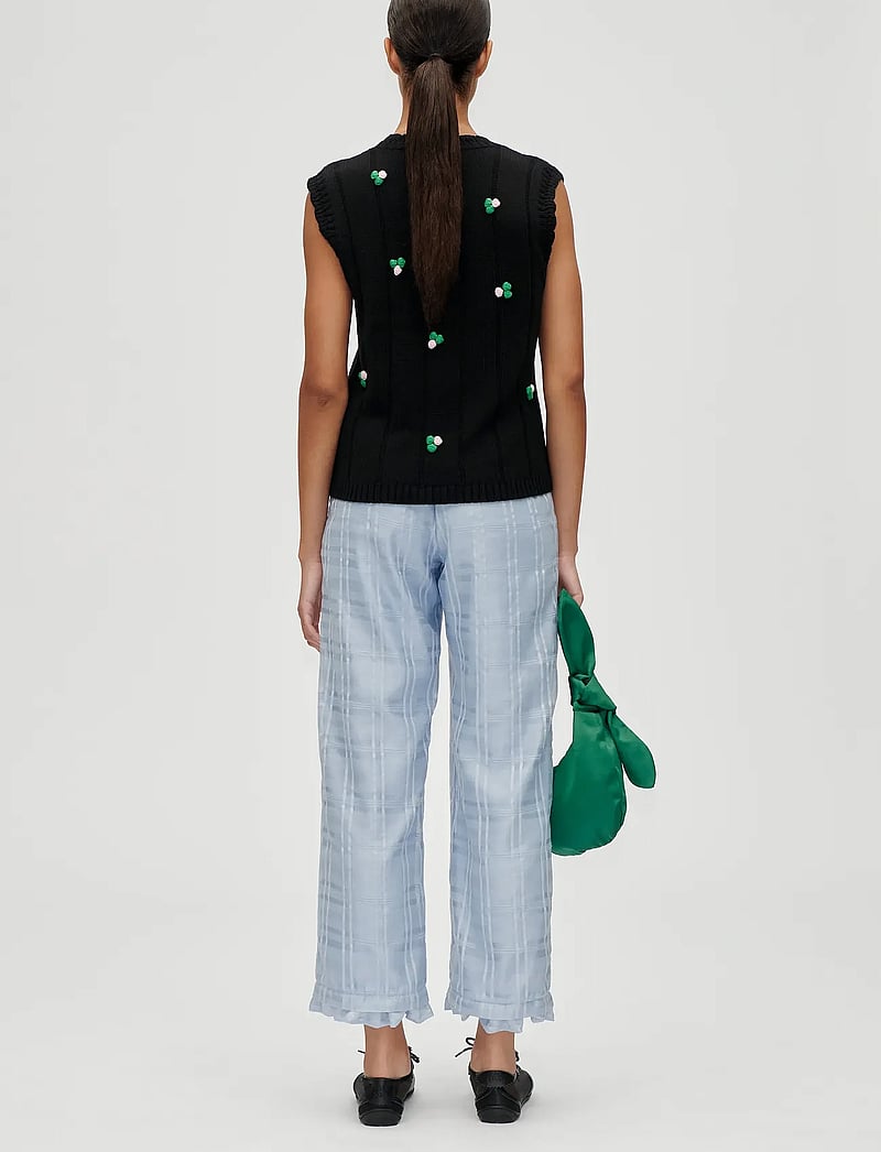 STINE GOYA - 2359 Midweight Wool, Bubble Knit Ve - kootud vestid - black - 3