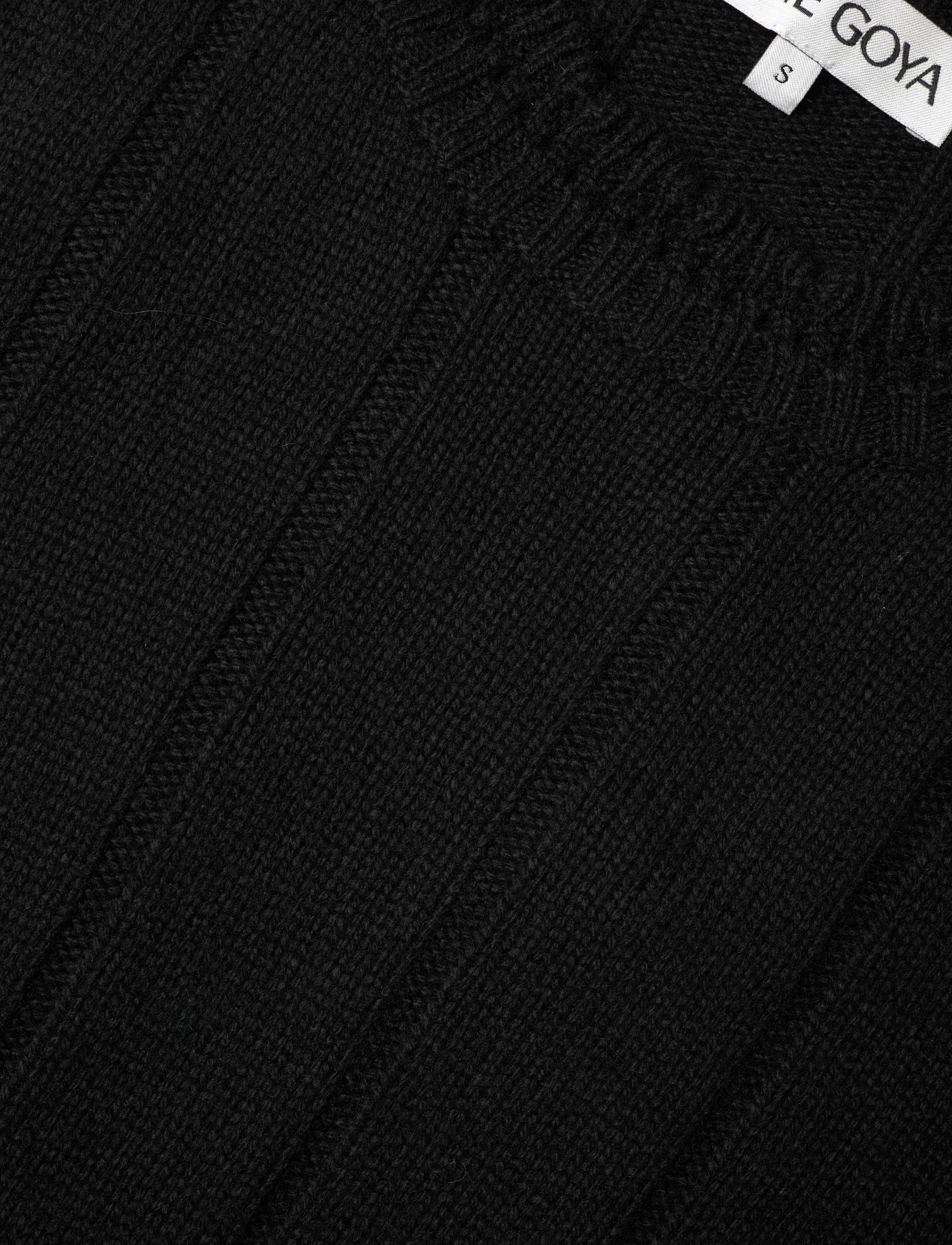 STINE GOYA - 2359 Midweight Wool, Bubble Knit Ve - adītas vestes - black - 4