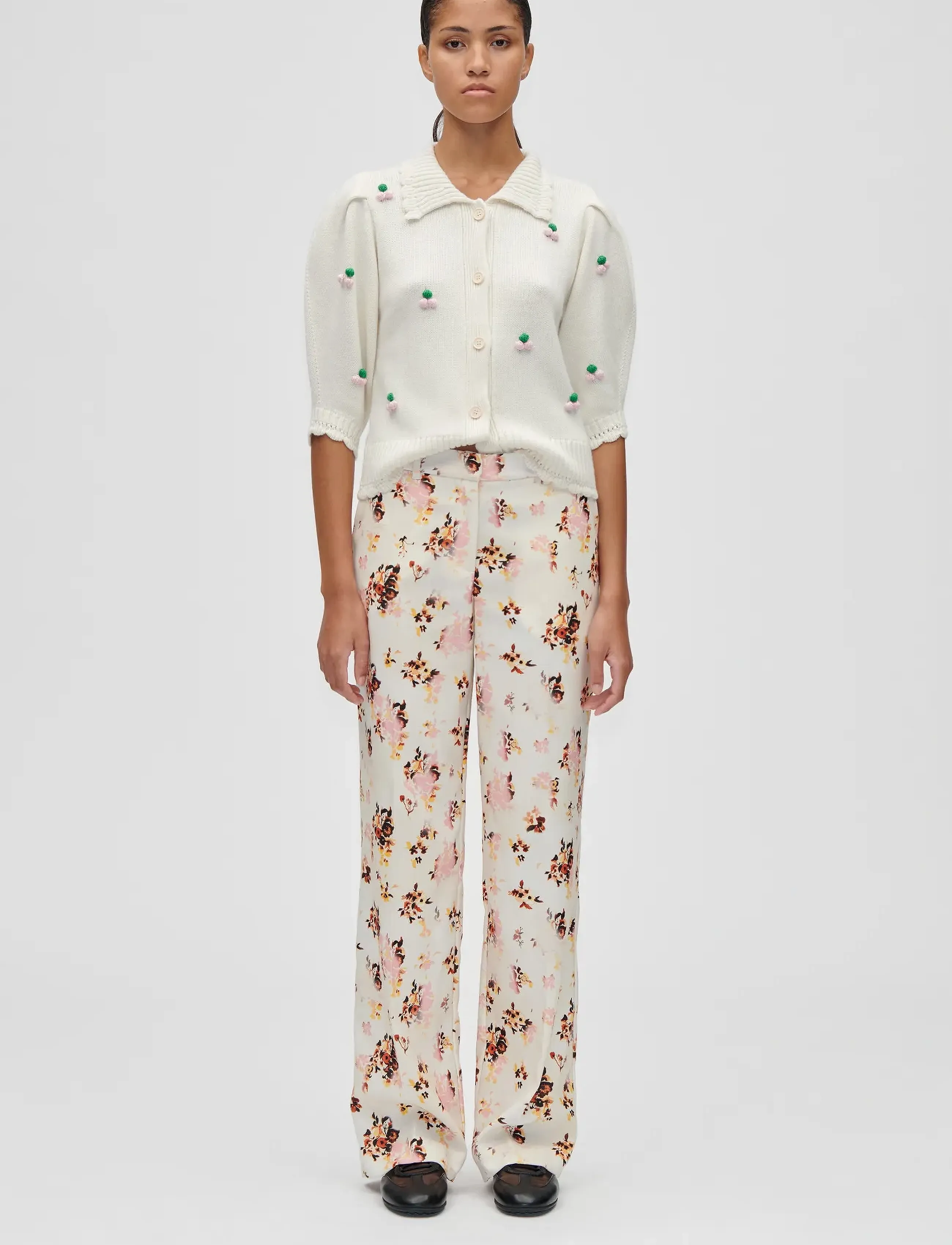 2359 Midweight Wool, Bubble Knit Po - VANILLA