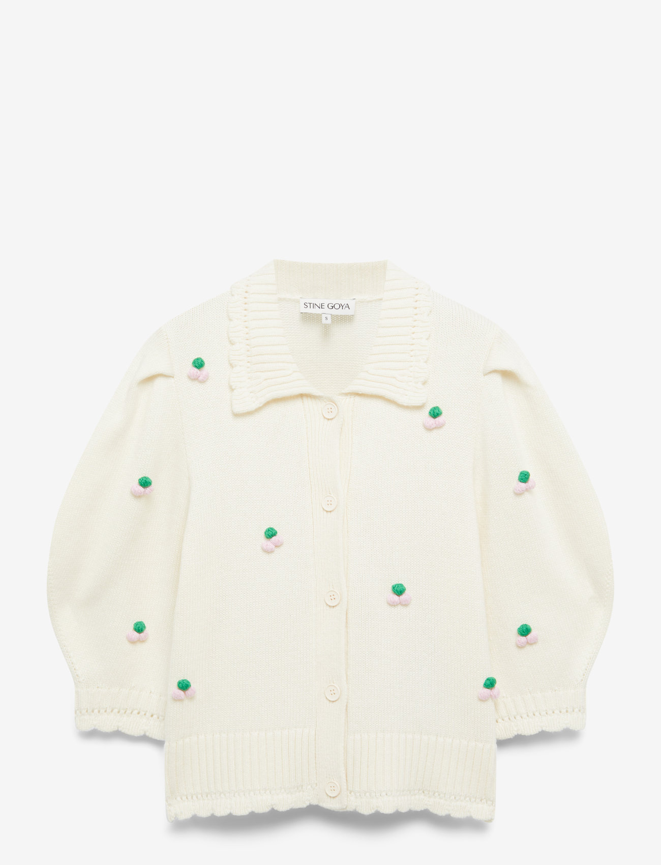 STINE GOYA - 2359 Midweight Wool, Bubble Knit Po - cashmere - vanilla - 2