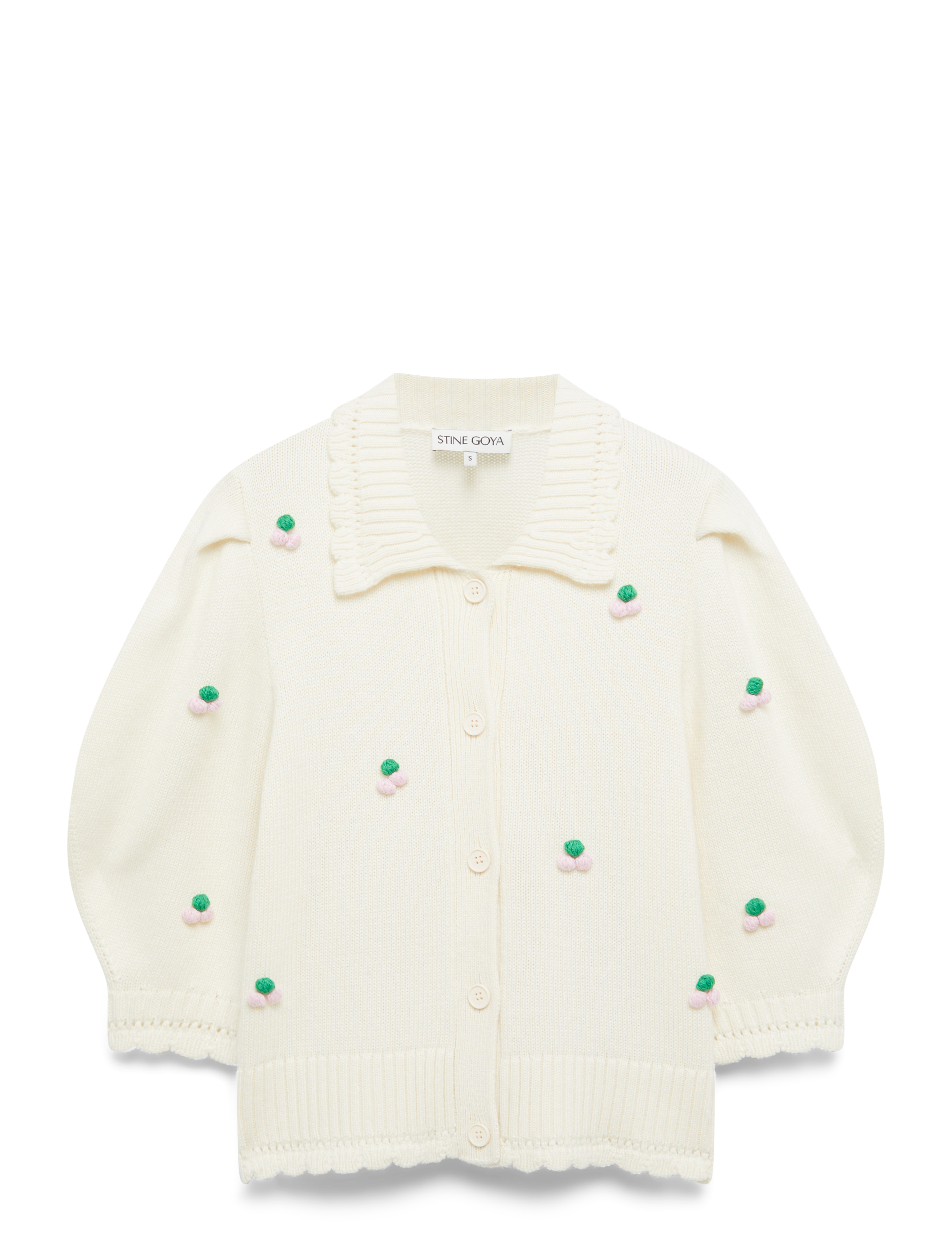 STINE GOYA 2359 Midweight Wool, Bubble Knit Po - Skandinaavia mood - VANILLA / cream