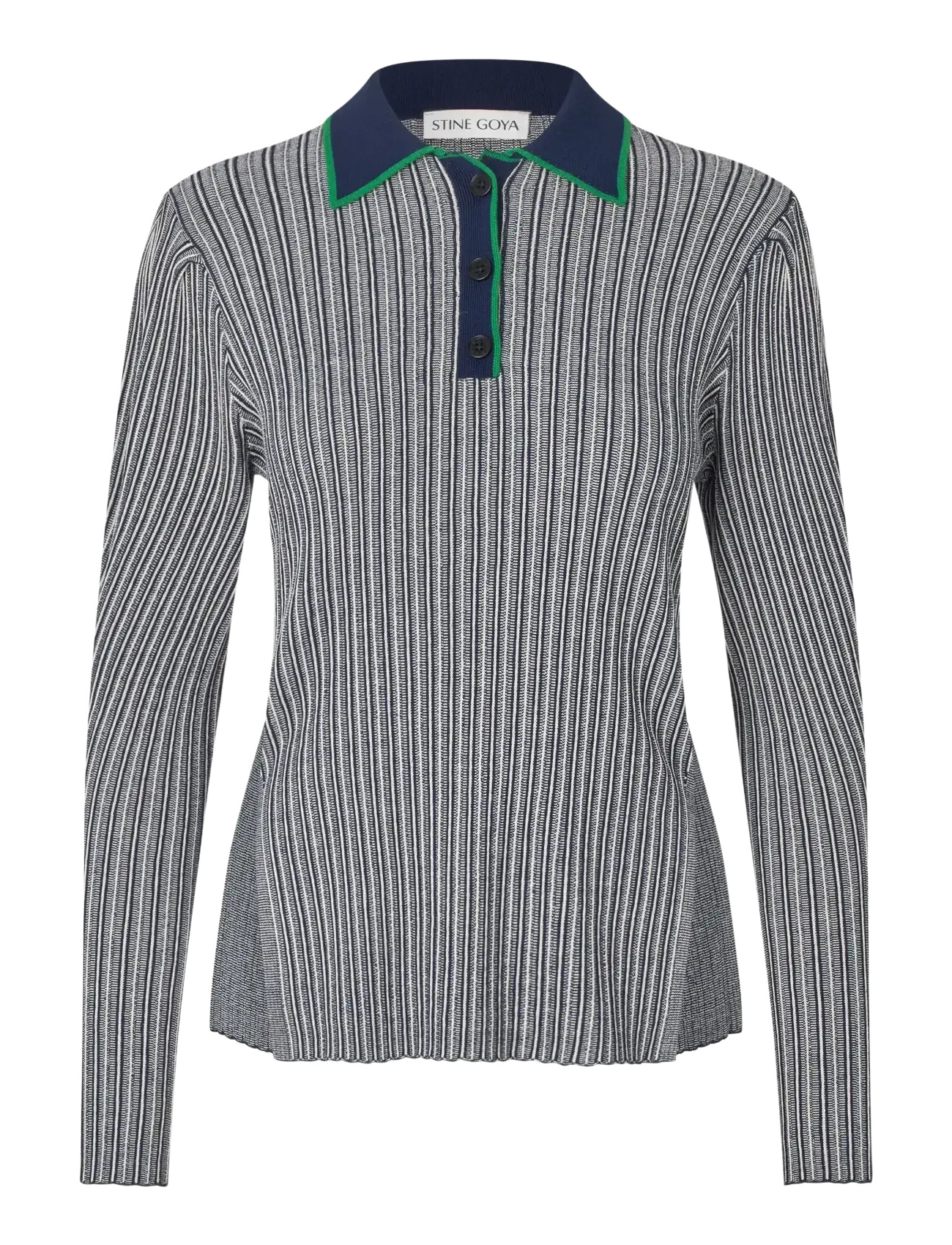 STINE GOYA 2356 Soft Rib, Lange Ärmel Knit Pol Grau - XS - Damen