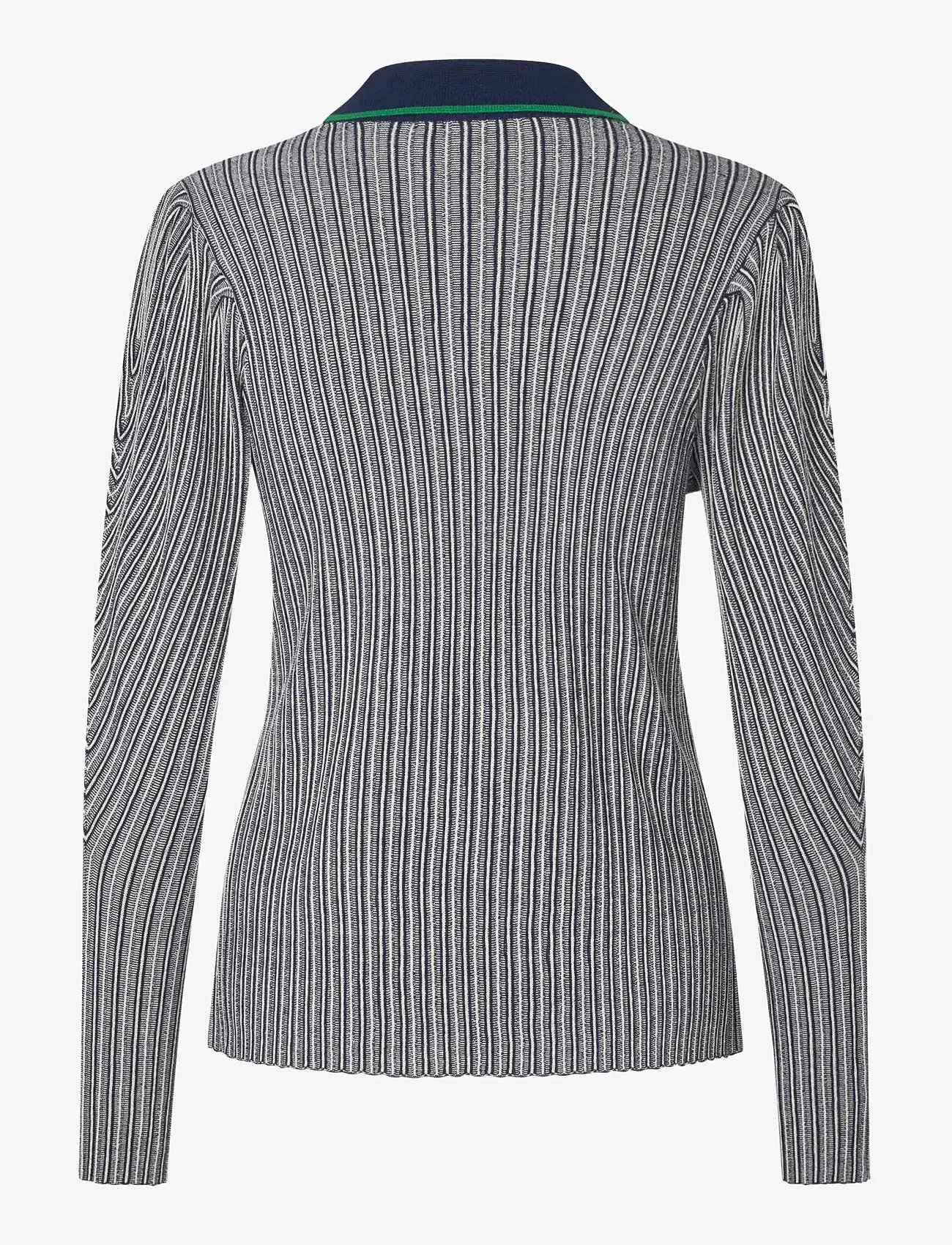 STINE GOYA - 2356 Soft Rib, Long Sleeve Knit Pol - polosärgid - soft striped rib - 1