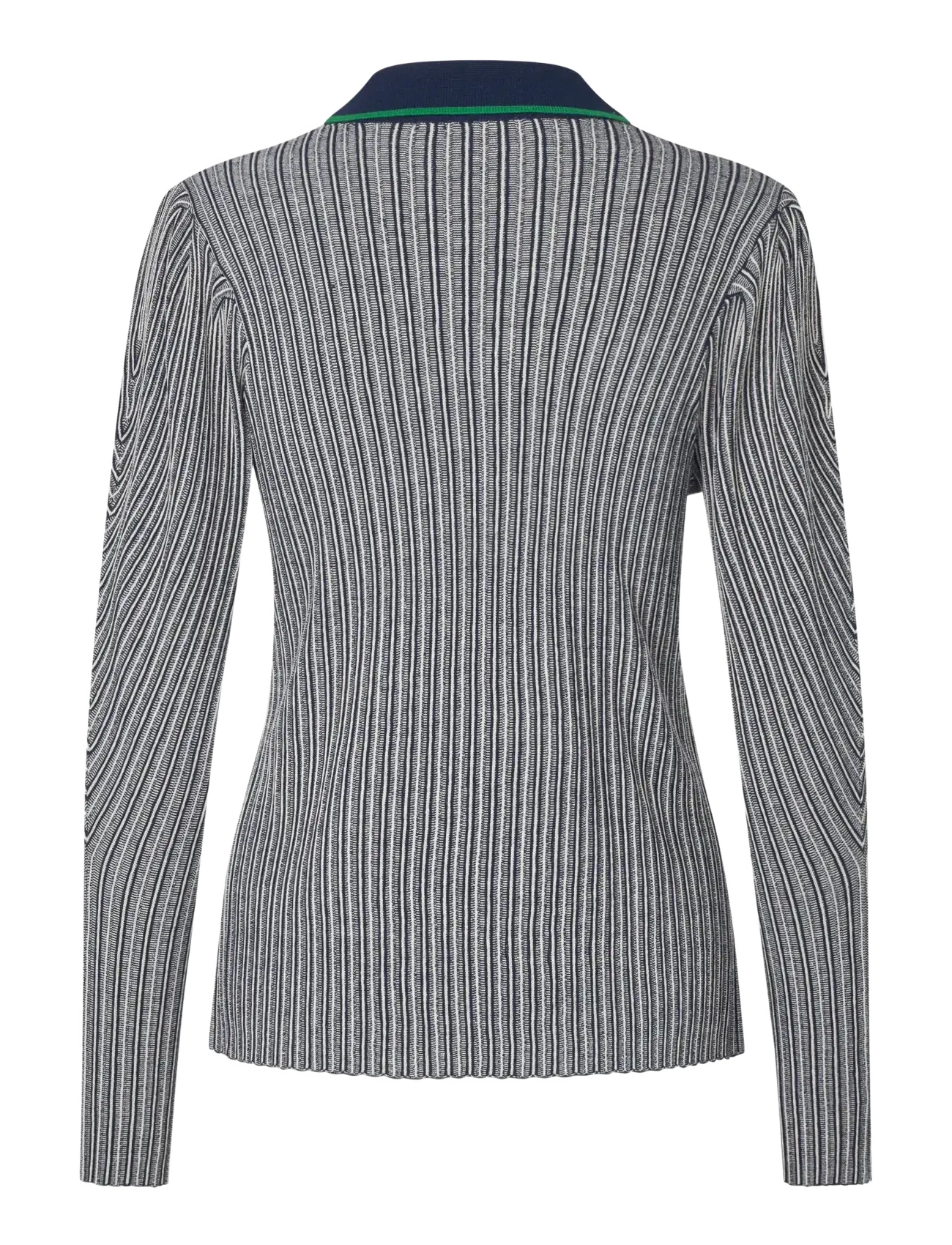 STINE GOYA - 2356 Soft Rib, Long Sleeve Knit Pol - polo skyrtur - soft striped rib - 1