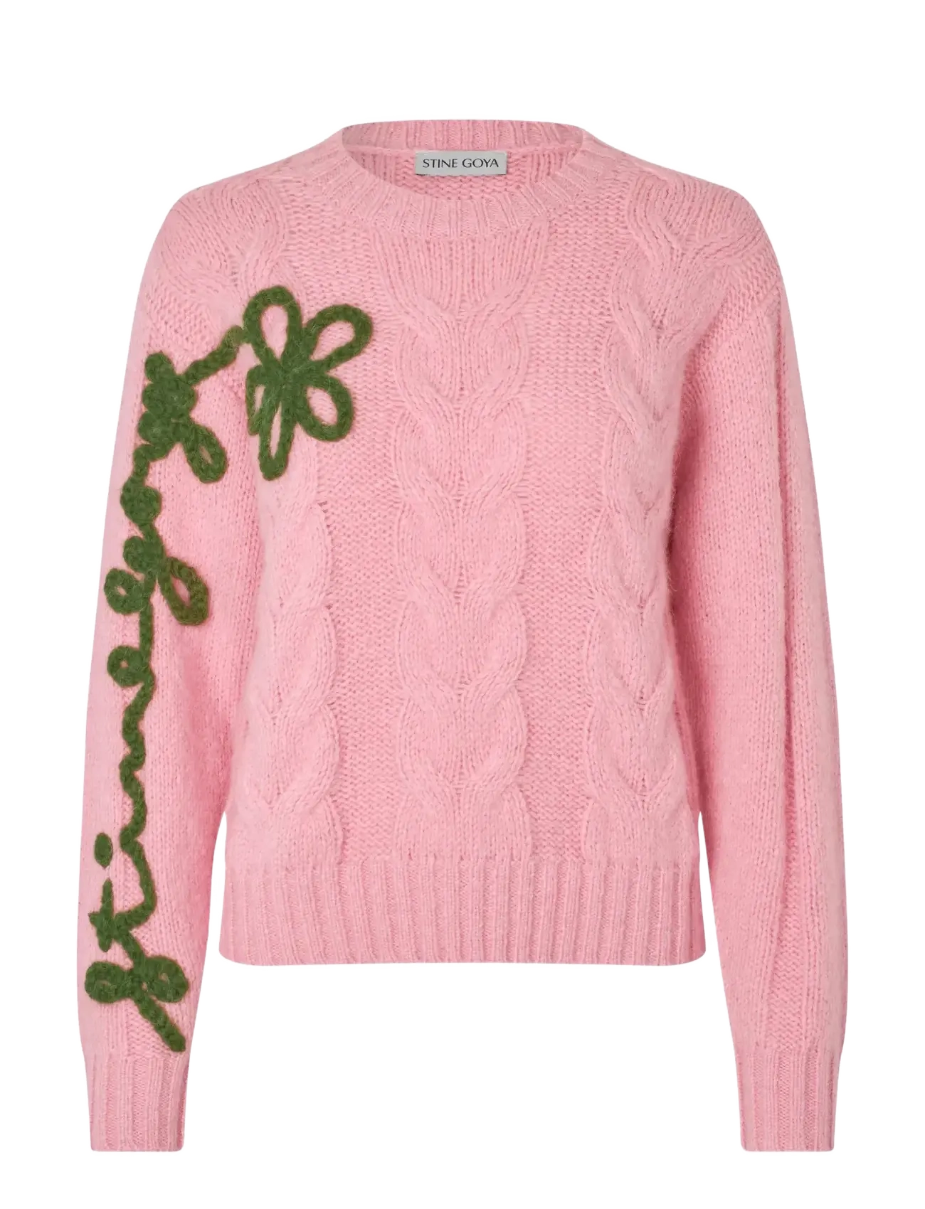 STINE GOYA 2418 Midweight Alpaca Knit, Crewnec Pink - S - Damen