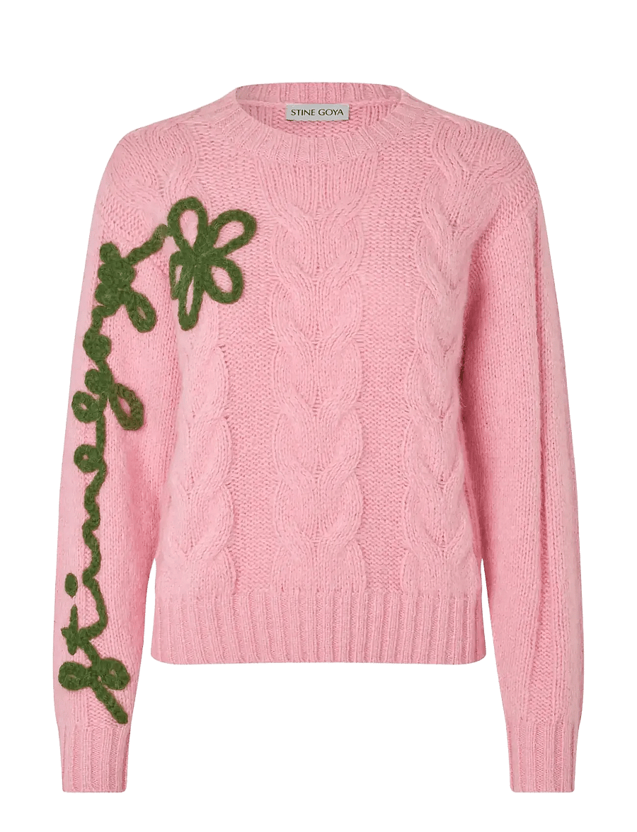 STINE GOYA - 2418 Midweight Alpaca Knit, Crewnec - tröjor - light pink - 0