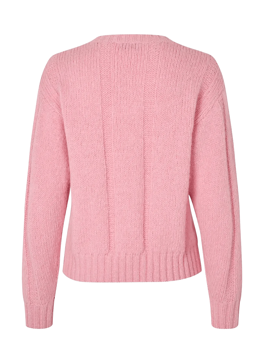 STINE GOYA - 2418 Midweight Alpaca Knit, Crewnec - tröjor - light pink - 1