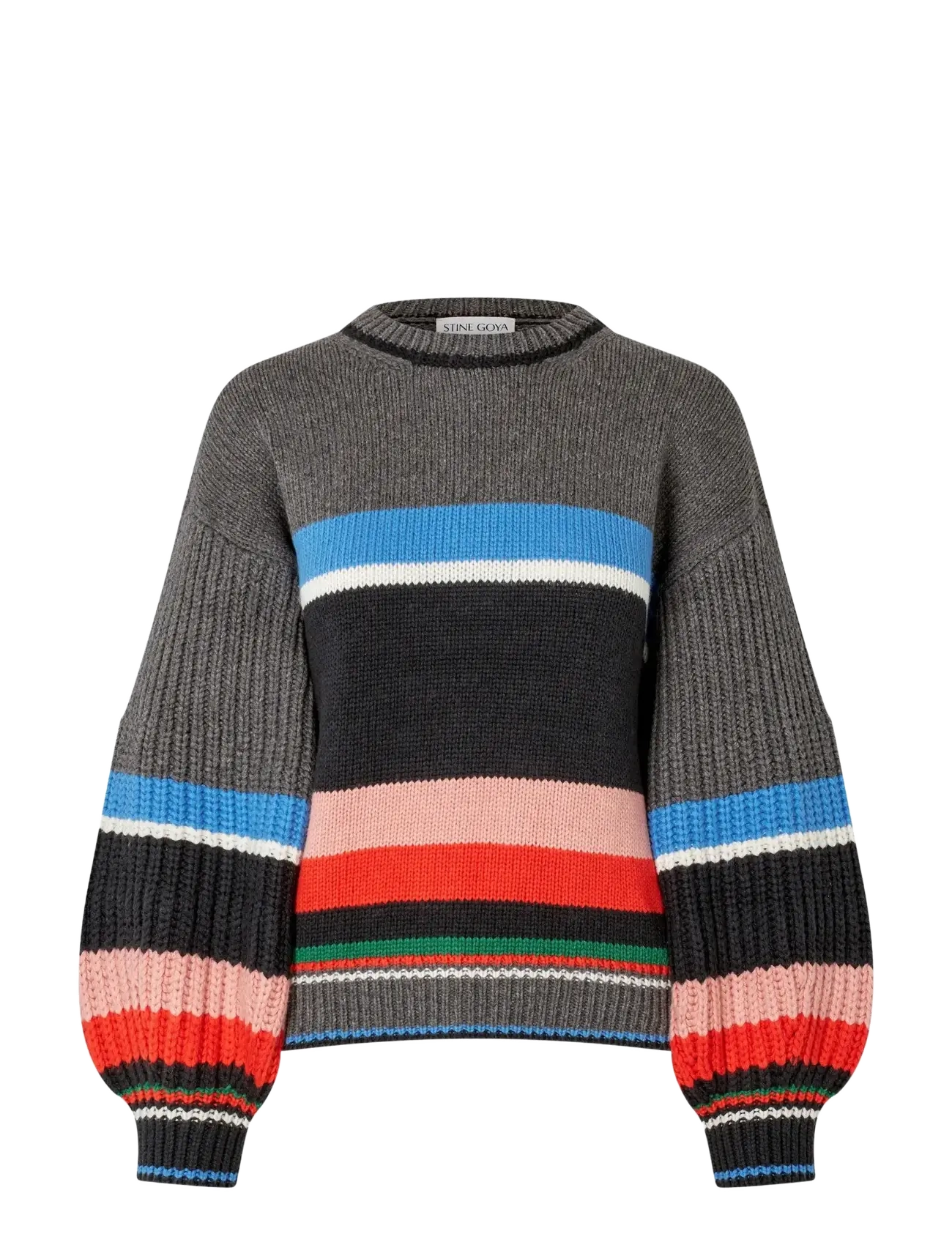 2421 Chunky Cotton Wool, Crewneck C - CHUNKY STRIPES