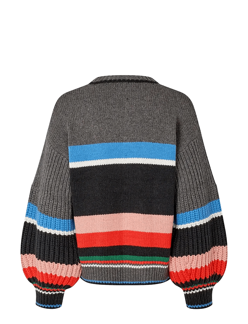 STINE GOYA - 2421 Chunky Cotton Wool, Crewneck C - trøjer - chunky stripes - 1