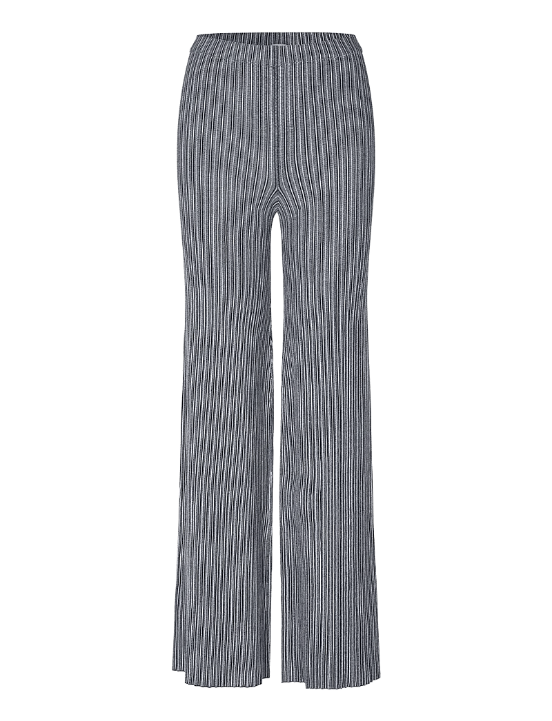 STINE GOYA - 2356 Soft Rib, Long Flare Knit Pant - hosen mit weitem bein - soft striped rib - 0