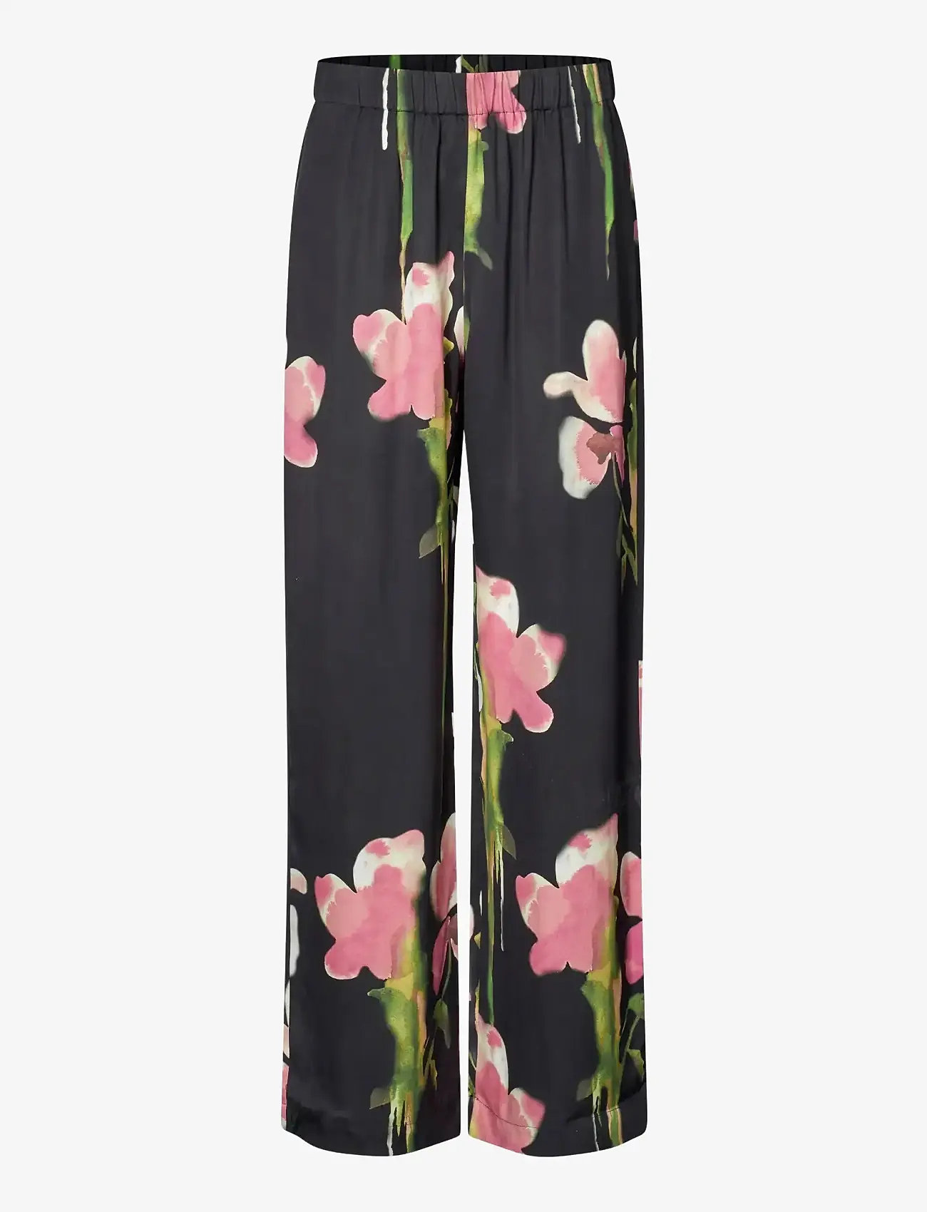 STINE GOYA - 2263 Dry Viscose, Elasticated Long - laia säärega püksid - melting flowers - 1