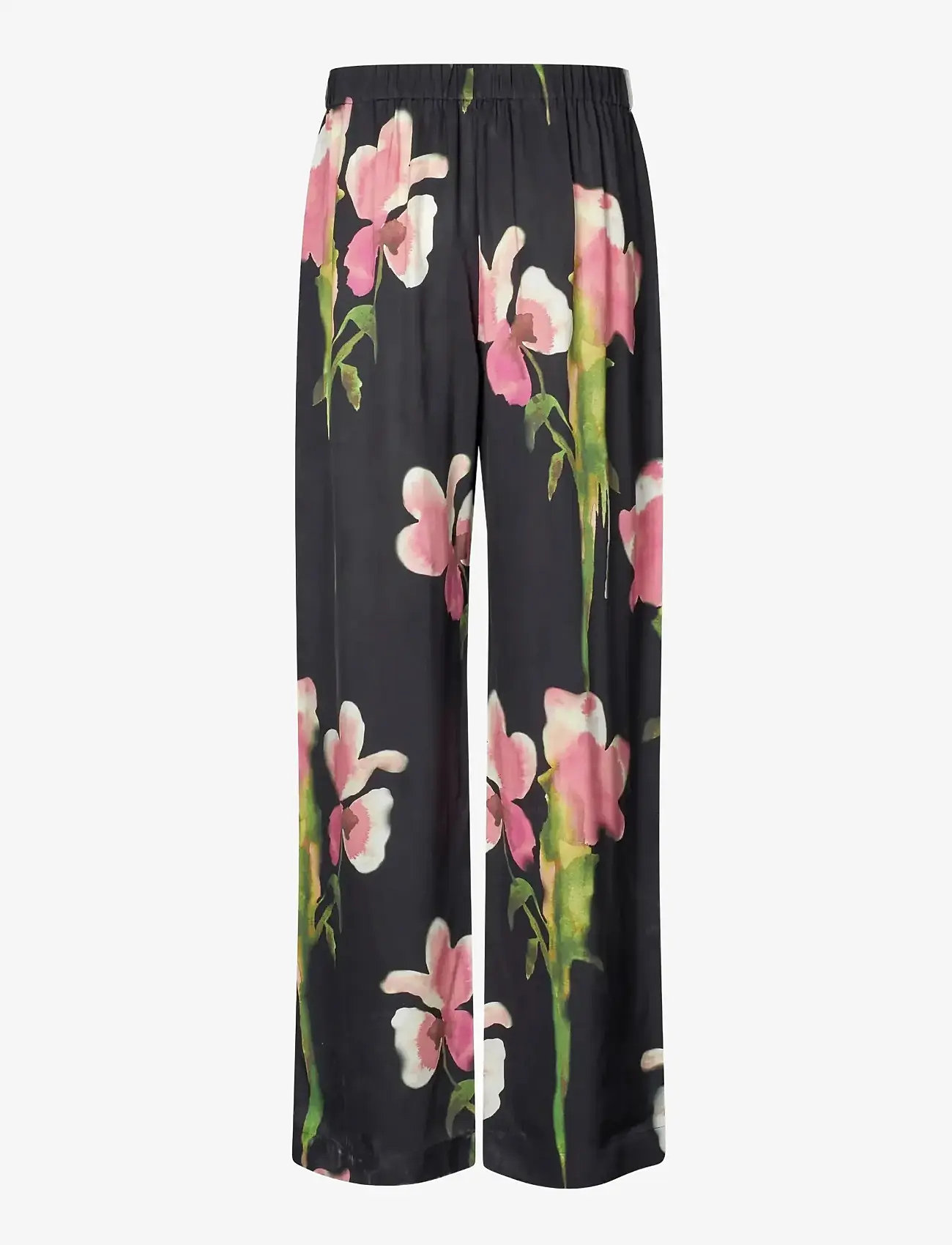 STINE GOYA - 2263 Dry Viscose, Elasticated Long - laia säärega püksid - melting flowers - 2