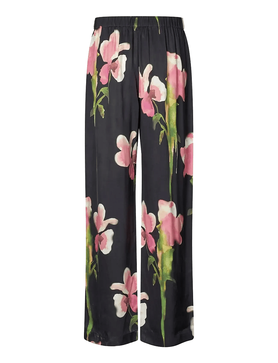 STINE GOYA - 2263 Dry Viscose, Elasticated Long - pantalons larges - melting flowers - 2