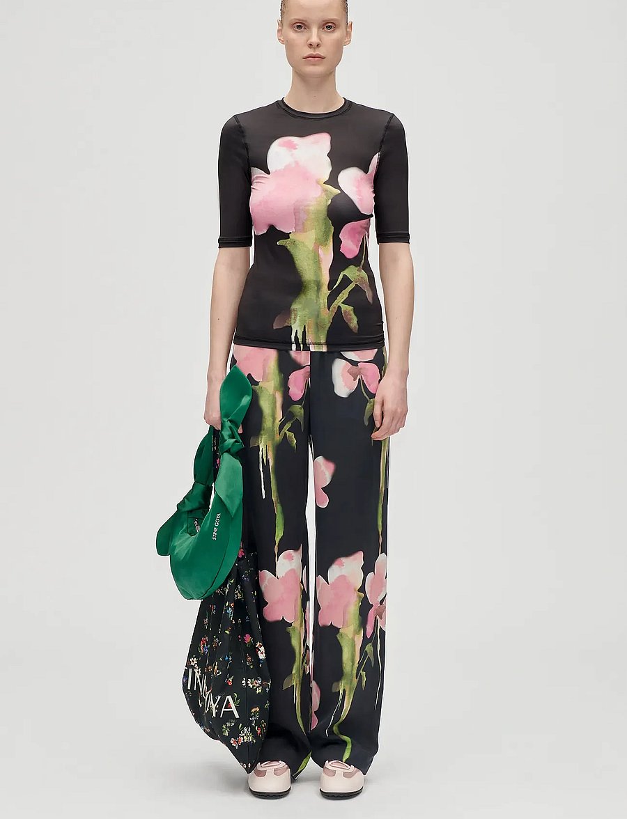 STINE GOYA - 2263 Dry Viscose, Elasticated Long - pantalons larges - melting flowers - 0