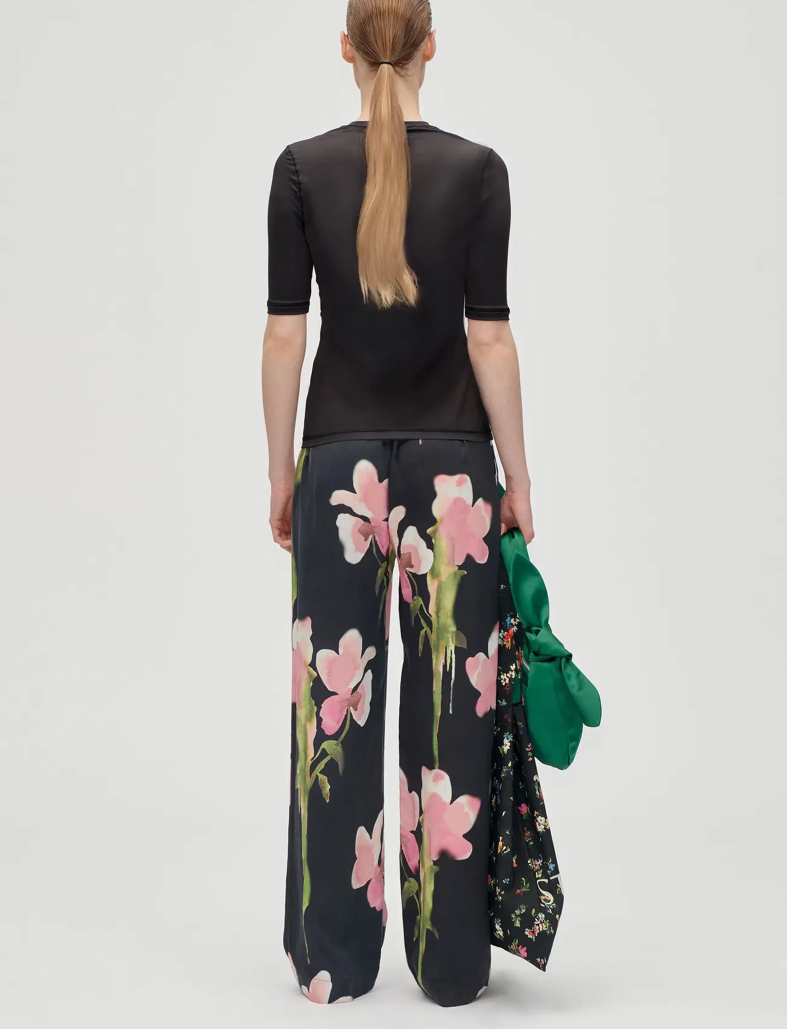 STINE GOYA - 2263 Dry Viscose, Elasticated Long - pantalons larges - melting flowers - 3