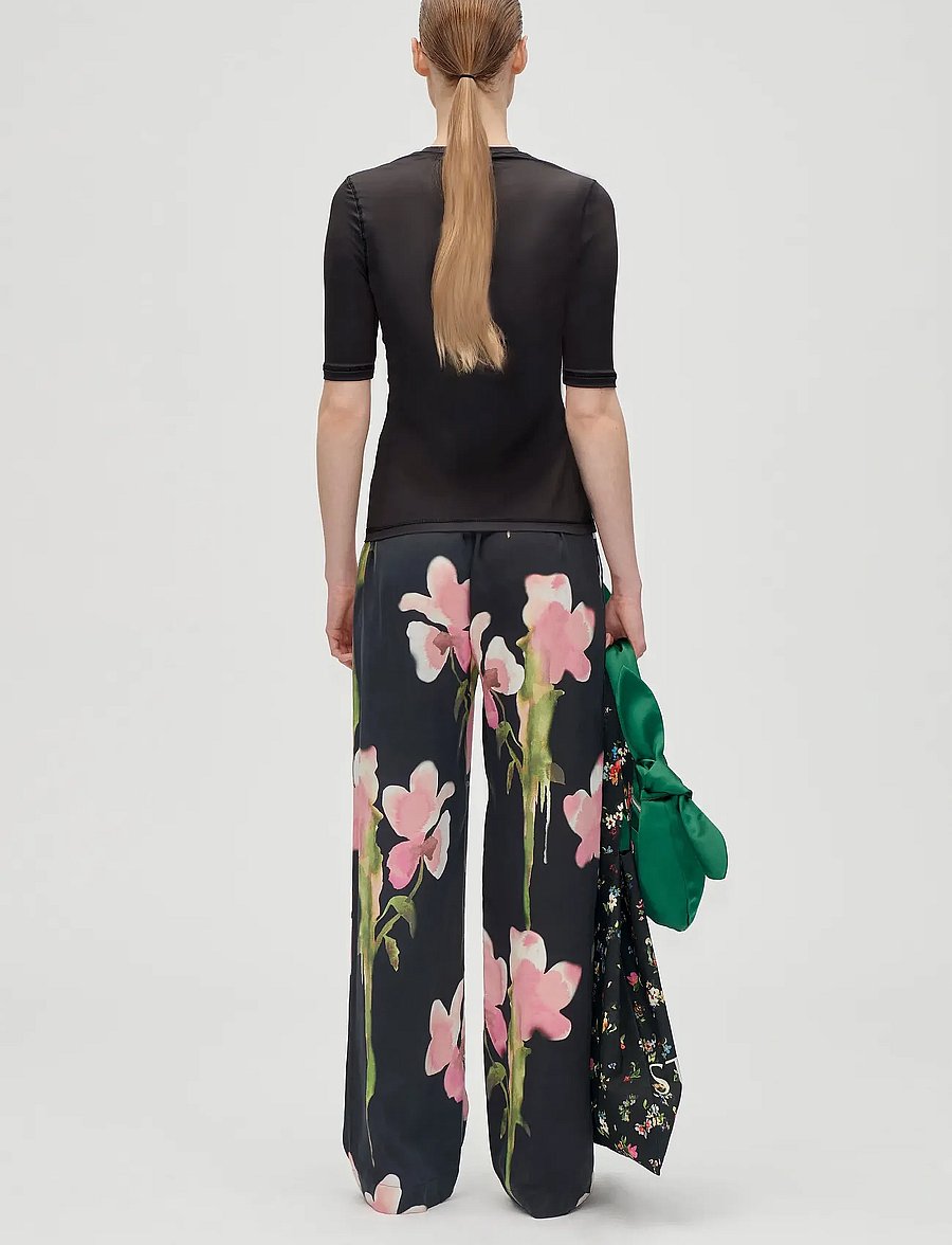STINE GOYA - 2263 Dry Viscose, Elasticated Long - pantalons larges - melting flowers - 3