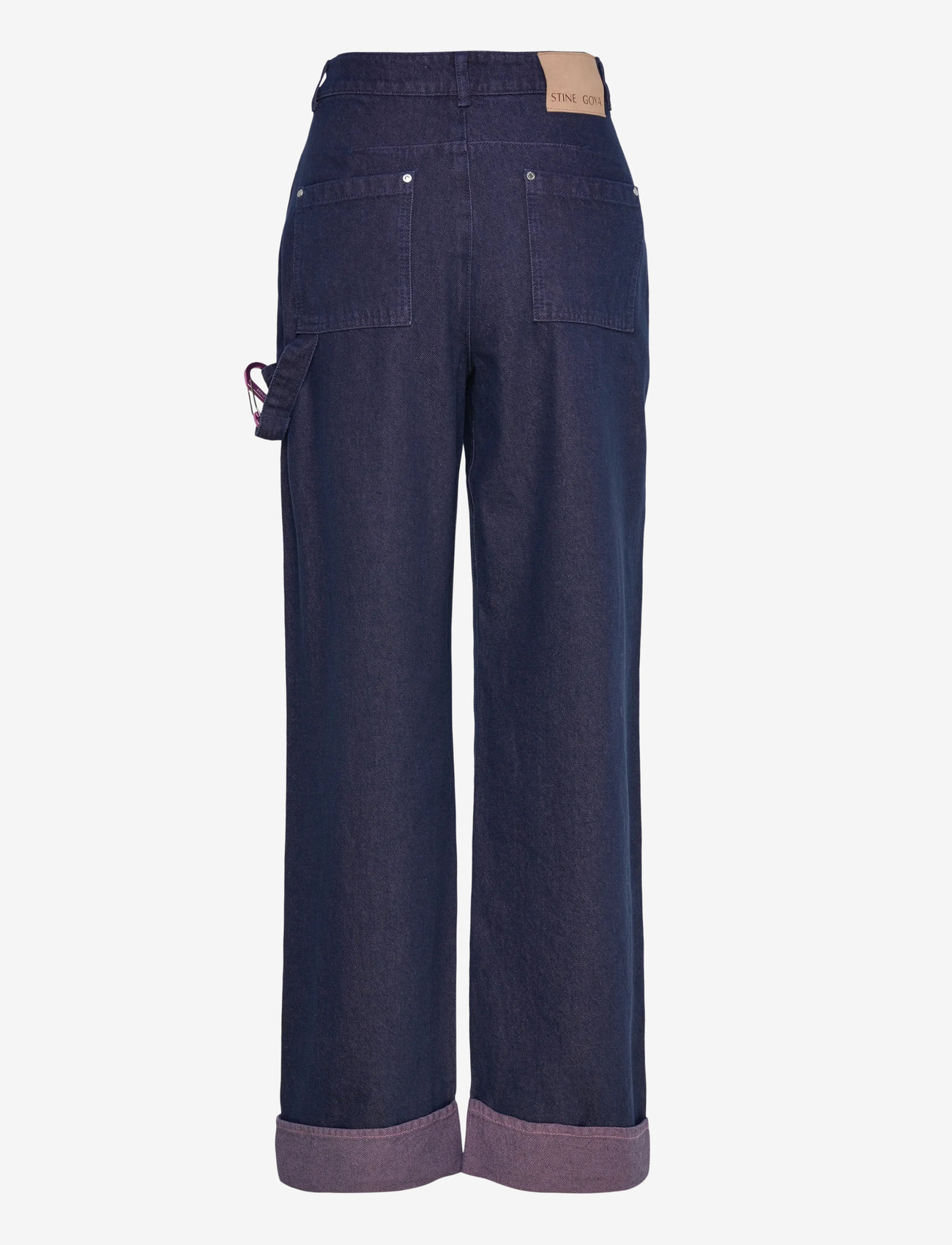 STINE GOYA - 2406 Two-Tone Denim, Twist Knee Sea - laia säärega teksad - dusky / dried rose - 2