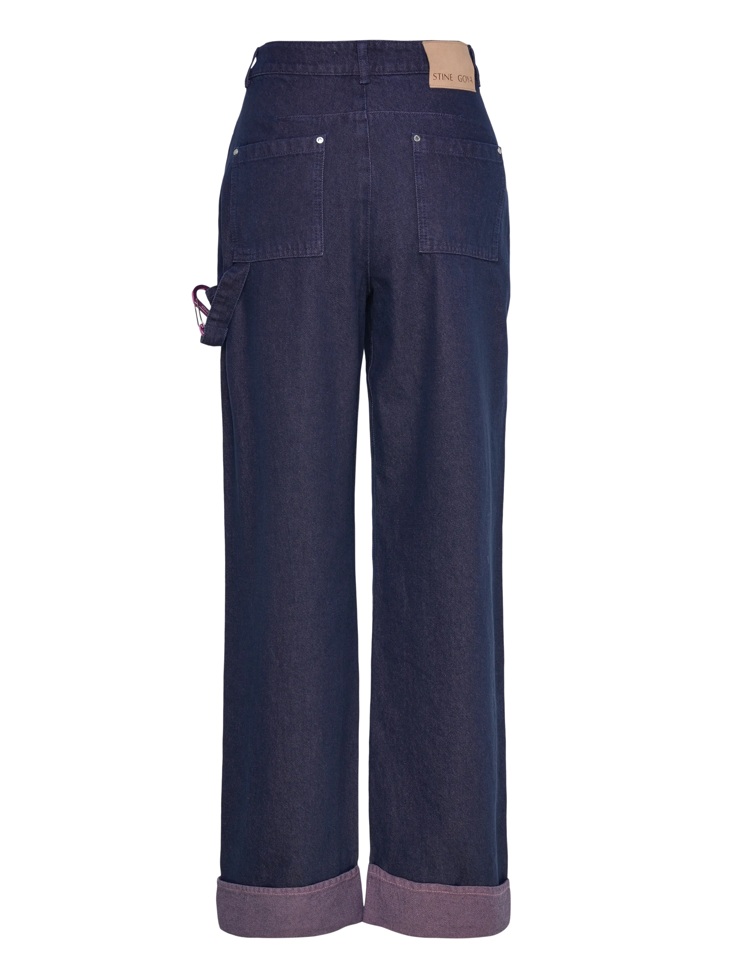 STINE GOYA - 2406 Two-Tone Denim, Twist Knee Sea - brede jeans - dusky / dried rose - 2
