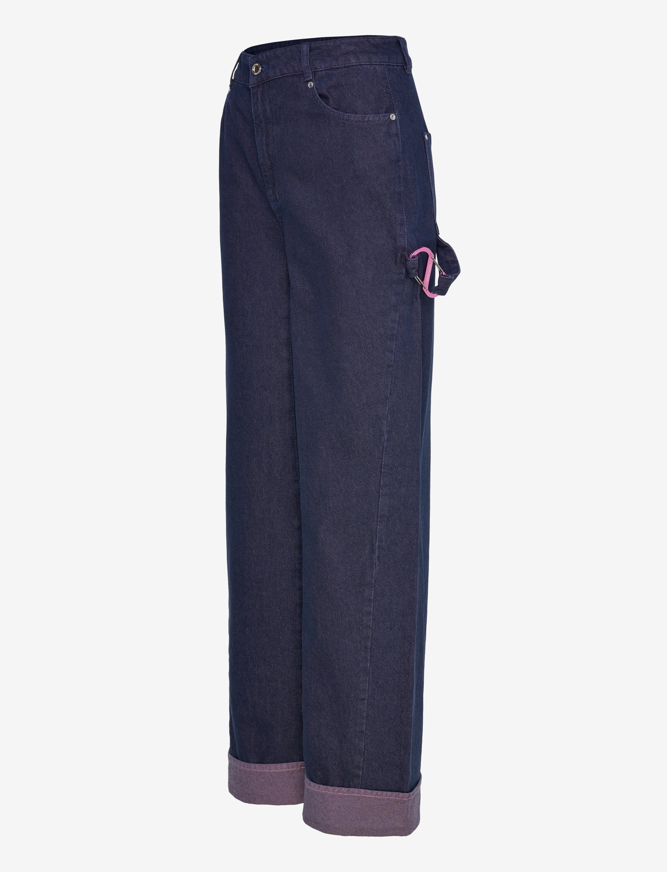 STINE GOYA - 2406 Two-Tone Denim, Twist Knee Sea - laia säärega teksad - dusky / dried rose - 3