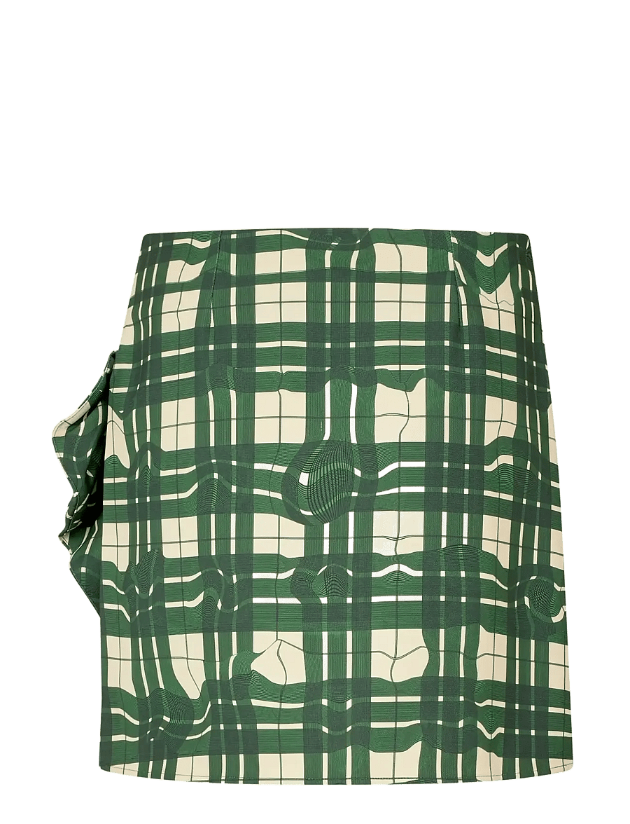 STINE GOYA - 2429 Checkered Cady, Asymmetric Gat - korta kjolar - checkered wave - 2