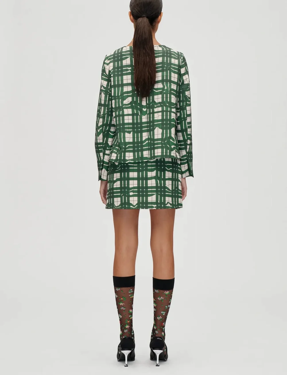 STINE GOYA - 2429 Checkered Cady, Asymmetric Gat - korta kjolar - checkered wave - 3