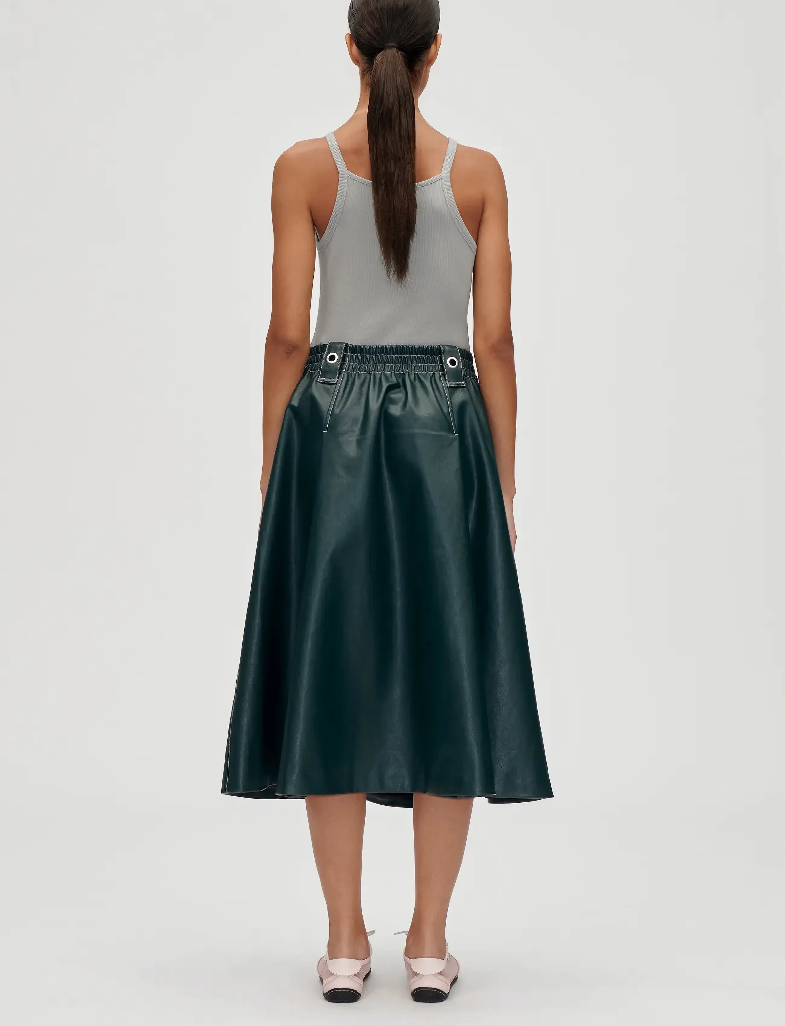 STINE GOYA - 2362 Heavy Weight Faux Leather, Gat - dark green - 3