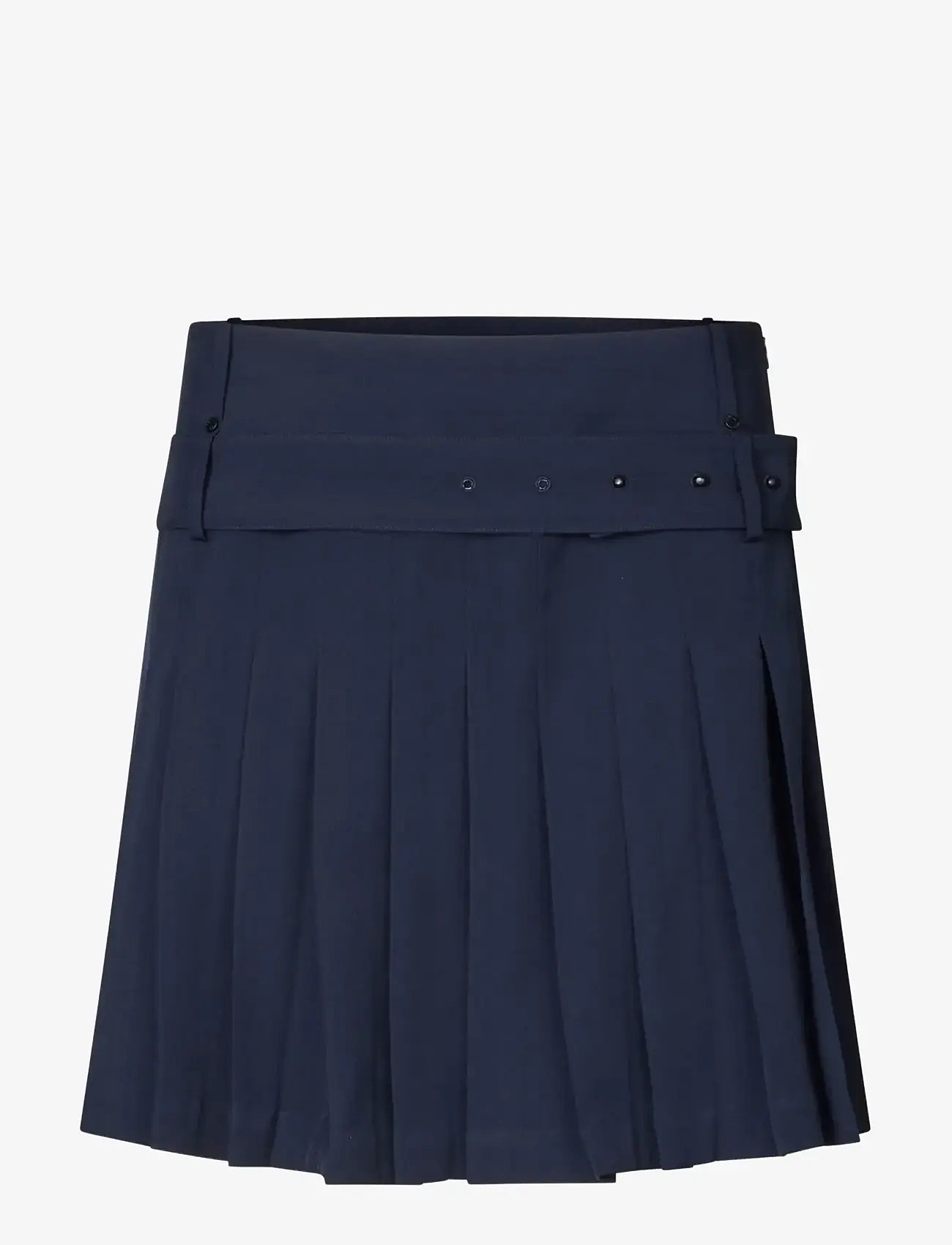 STINE GOYA - 2435 Pinstripe Tailoring, Belted Pl - plisseeritud seelikud - dark blue - 0
