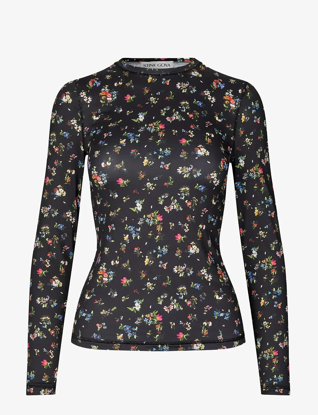 STINE GOYA - 2244 Stocking Jersey, Elastic Long - pikkade varrukatega alussärgid - magnolia garden - 2