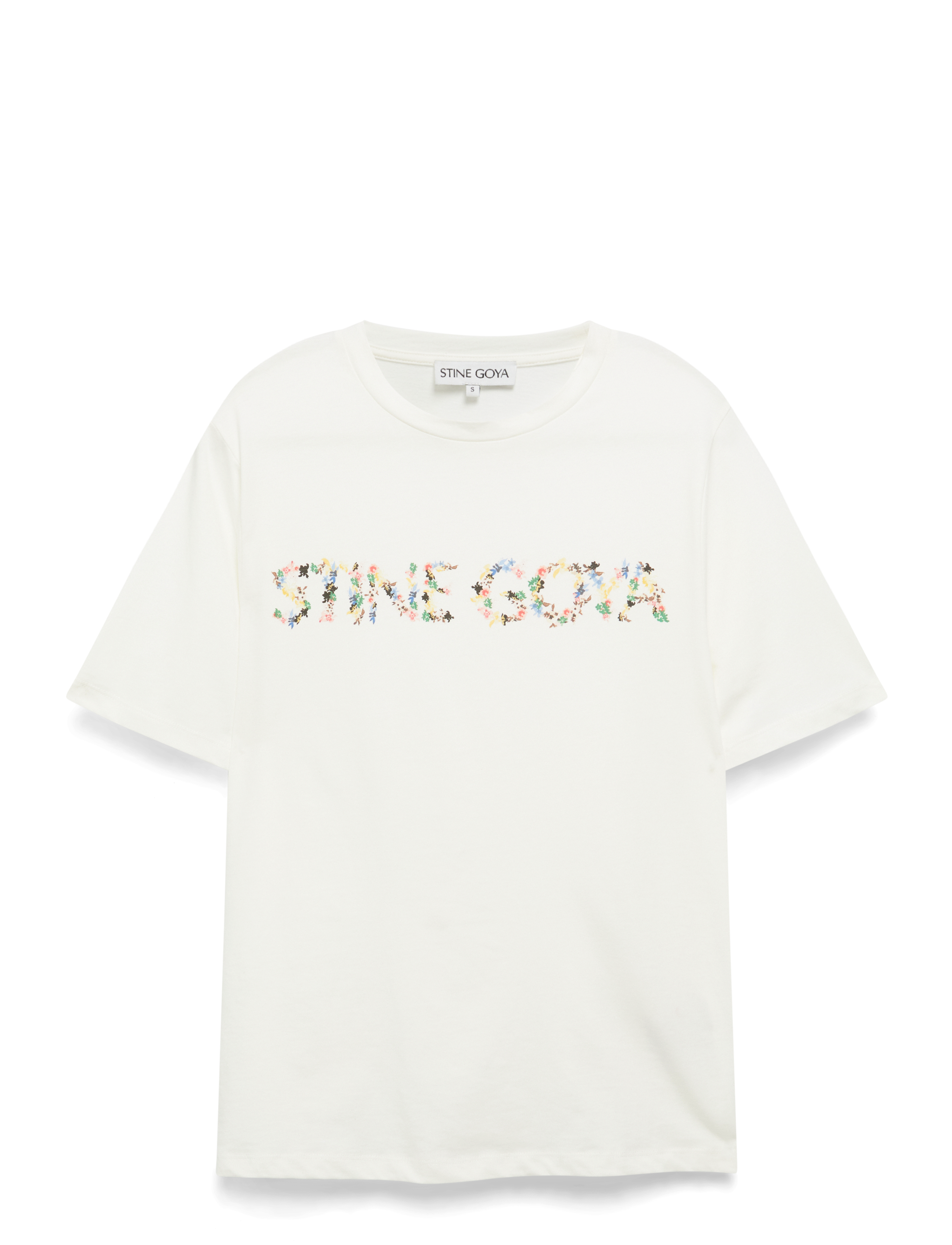 STINE GOYA 2243 Light Jersey, Short Sleeve T-S - Tøj - MAGNOLIA GARDEN / white