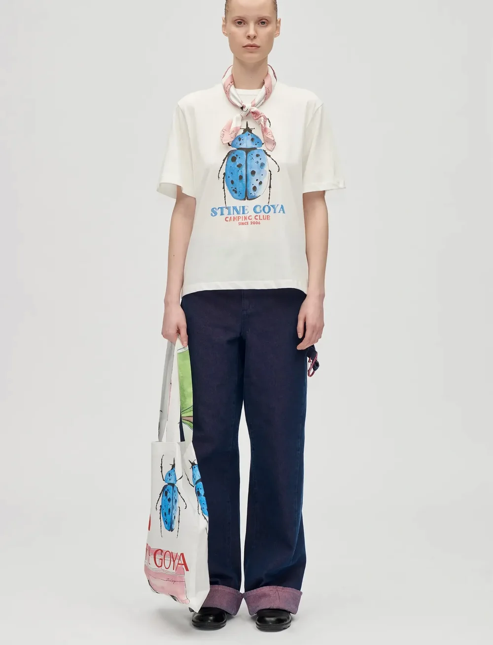 STINE GOYA - 2243 Light Jersey, Short Sleeve T-S - t-särgid - stine goya camping club - 0