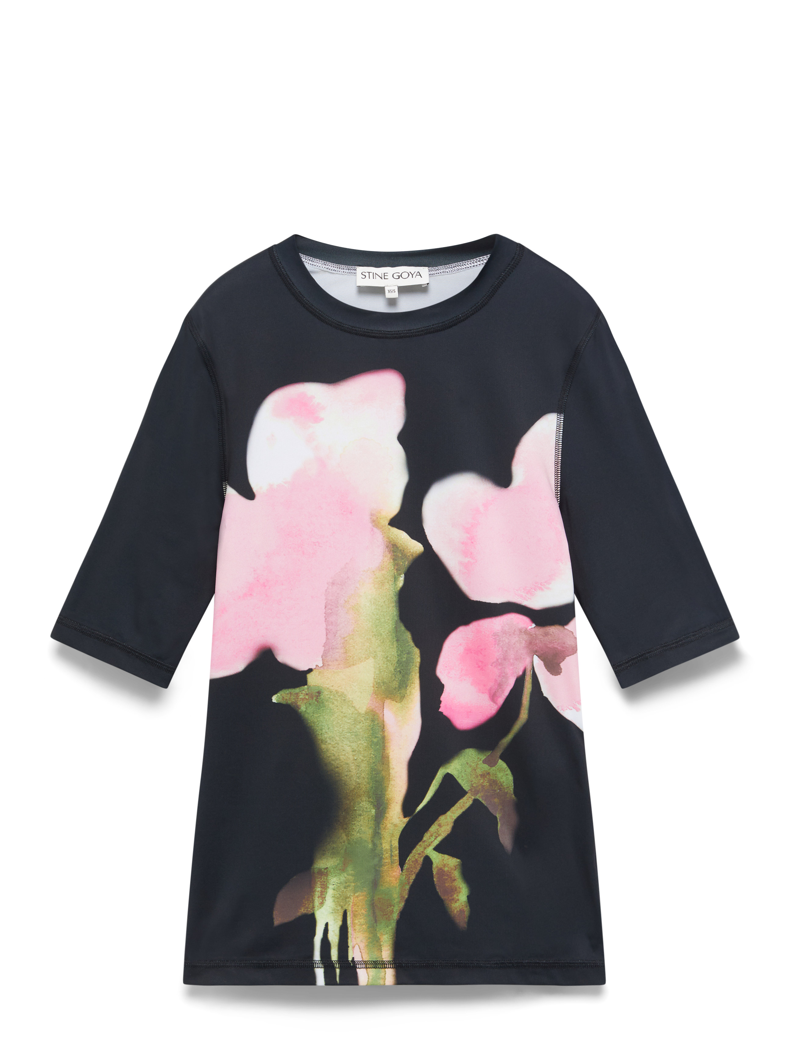 STINE GOYA 2244 Stocking Jersey, Elastic Short - Rõivad - MELTING FLOWERS / black