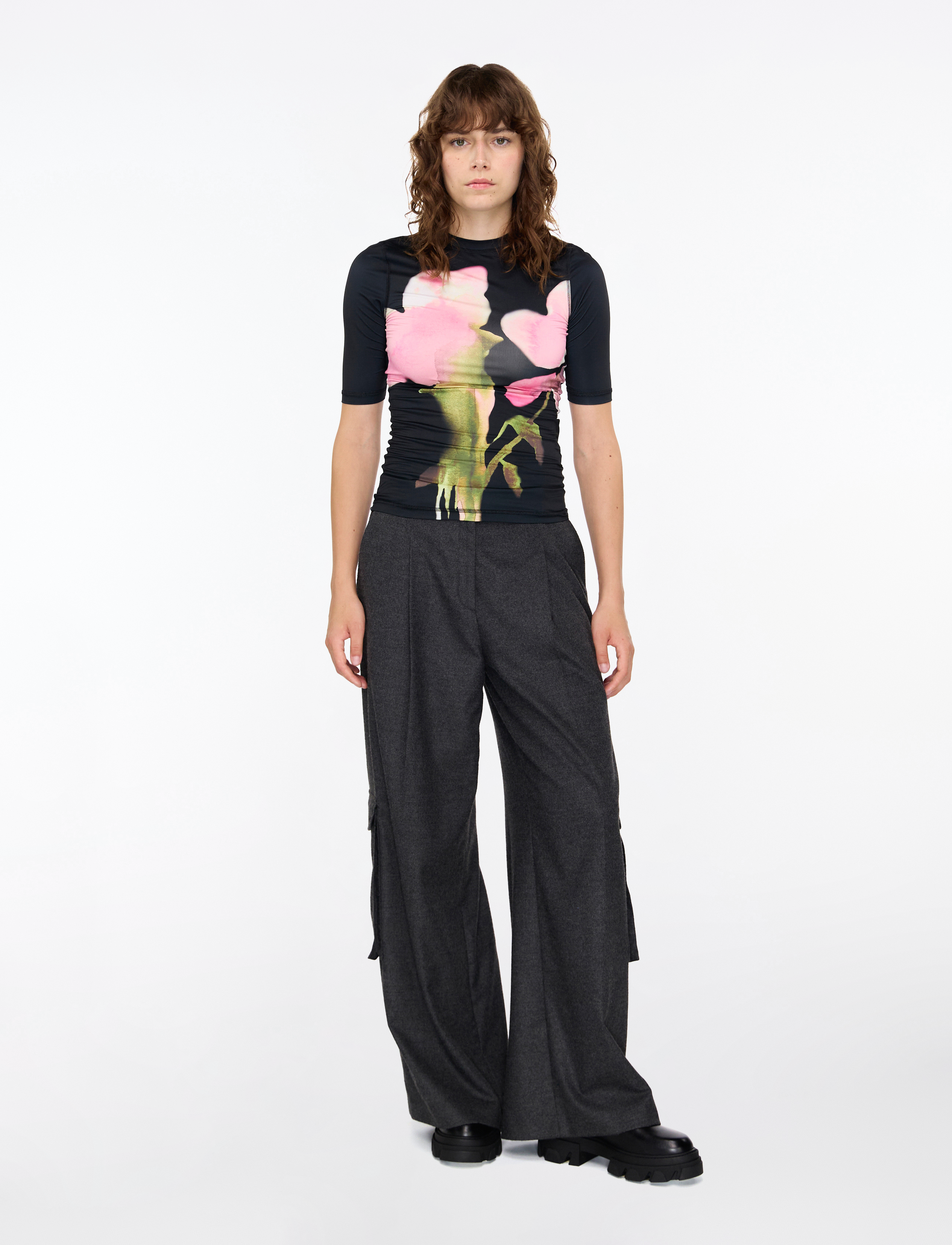 STINE GOYA - 2244 Stocking Jersey, Elastic Short - t-shirts - melting flowers - 3