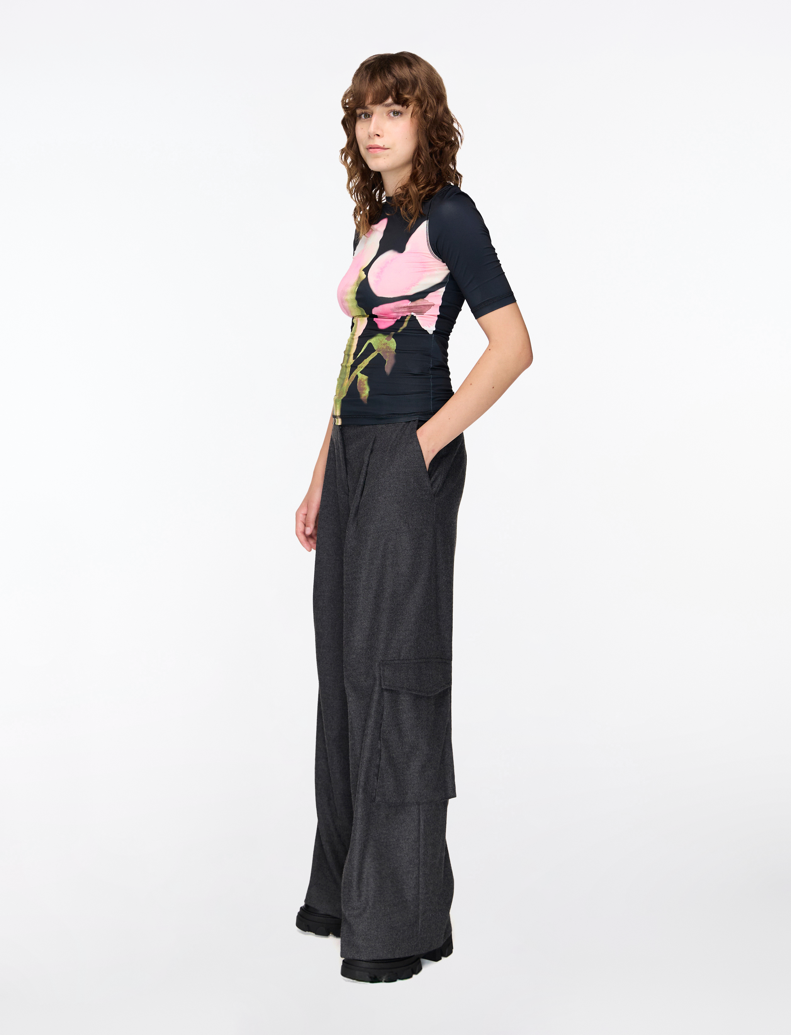 STINE GOYA - 2244 Stocking Jersey, Elastic Short - t-shirts - melting flowers - 4