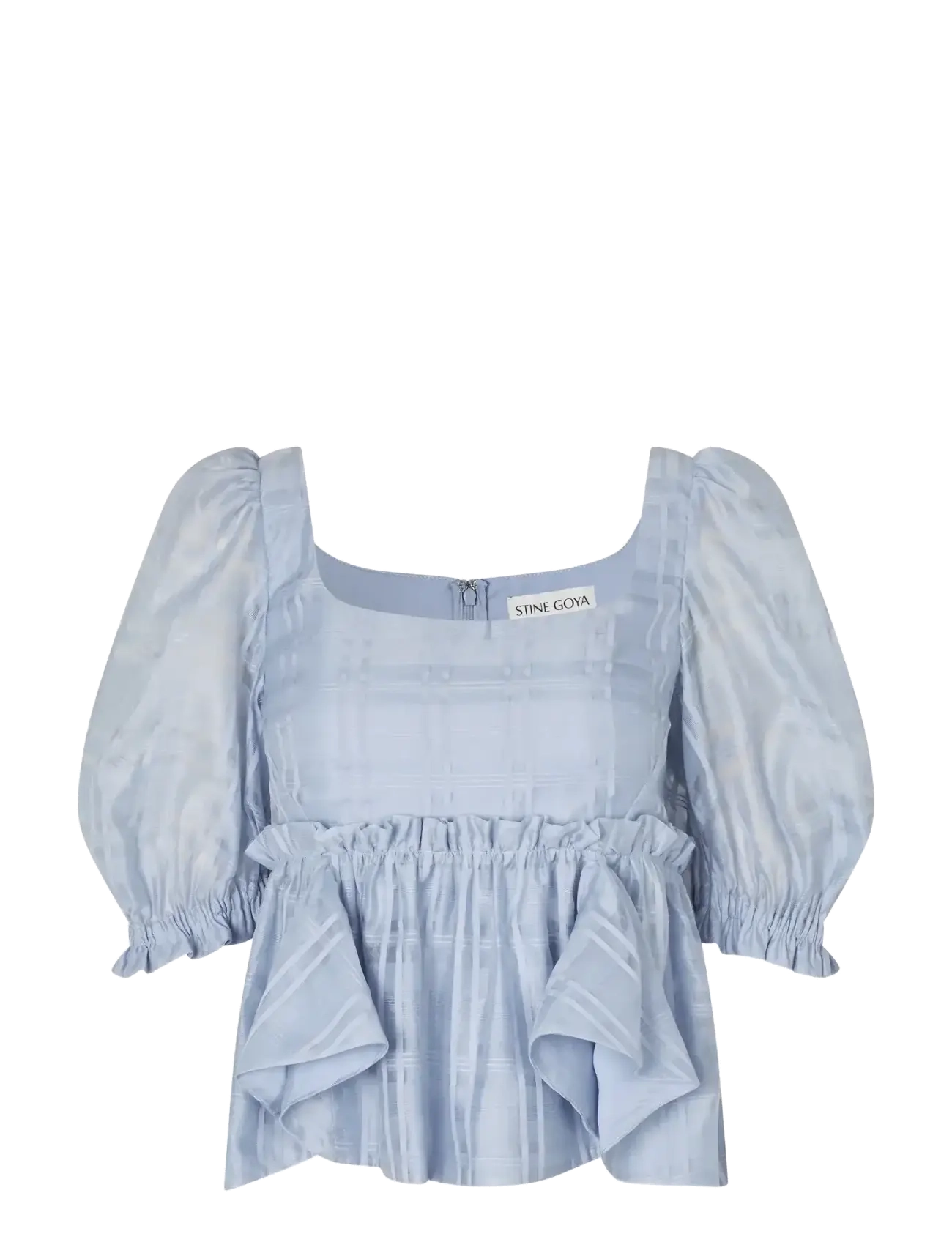 2441 Sheer Organza Plaid, Sheer Ruf - BRUNNERA BLUE