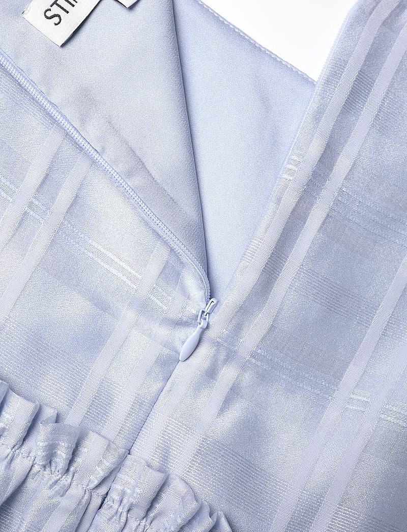 STINE GOYA - 2441 Sheer Organza Plaid, Sheer Ruf - lühikeste varrukatega pluusid - brunnera blue - 5