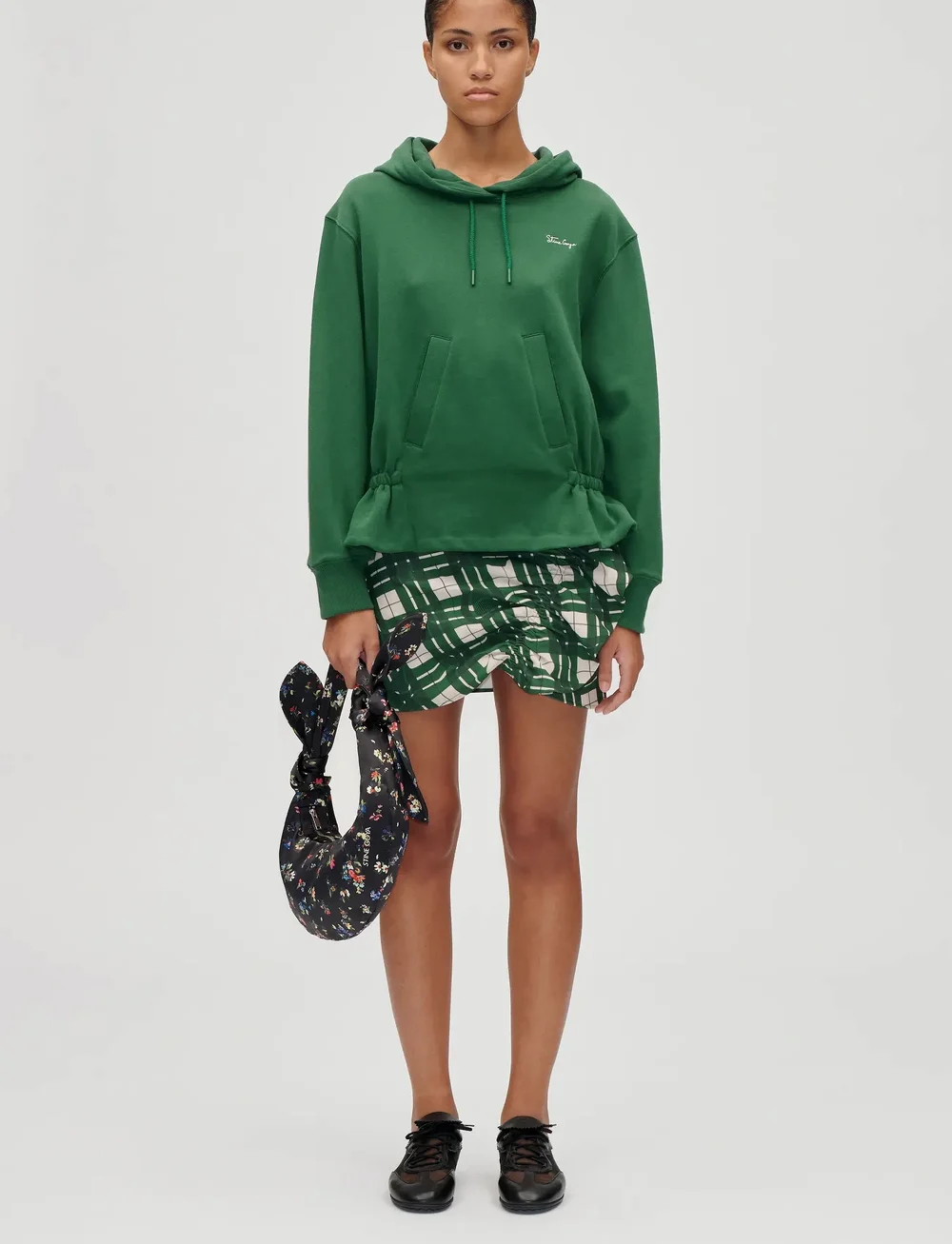 STINE GOYA - 2430 Terry, Cinched Waist Sweatshir - sweatshirts & hoodies - eden - 1