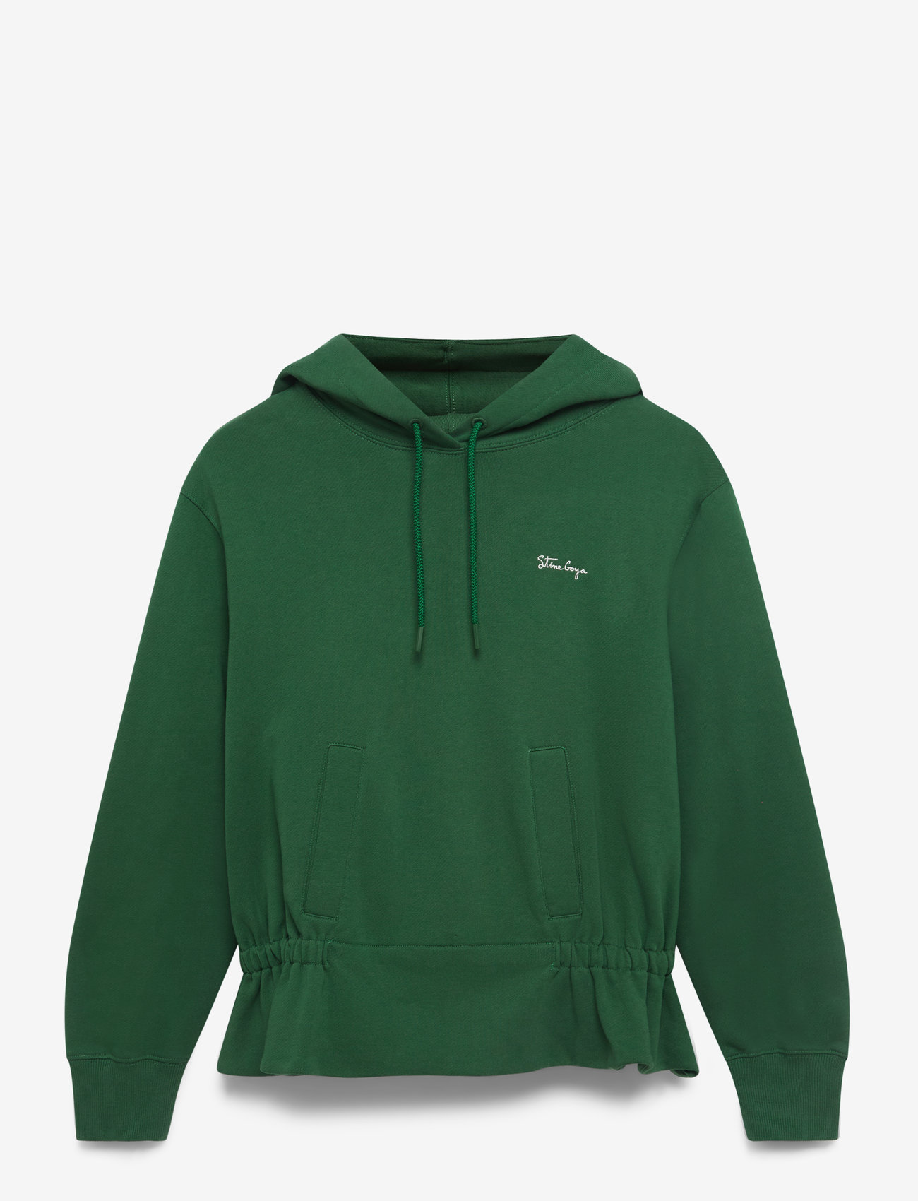 STINE GOYA - 2430 Terry, Cinched Waist Sweatshir - dressipluusid ja kapuutsiga dressipluusid - eden - 2