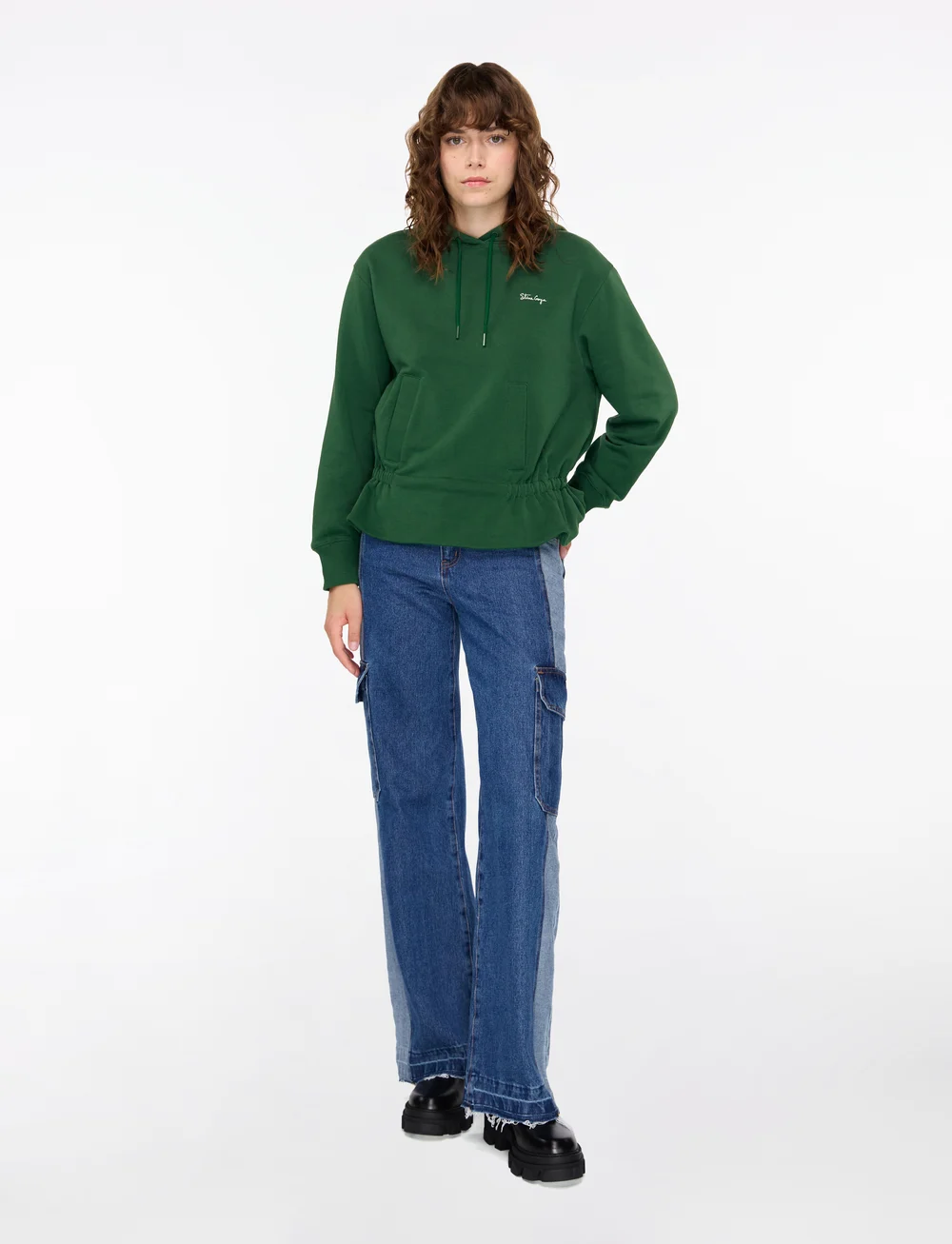 STINE GOYA - 2430 Terry, Cinched Waist Sweatshir - sweatshirts & hoodies - eden - 3